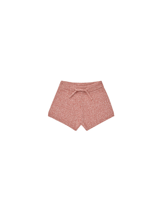 KNIT SHORTS || HEATHERED STRAWBERRY