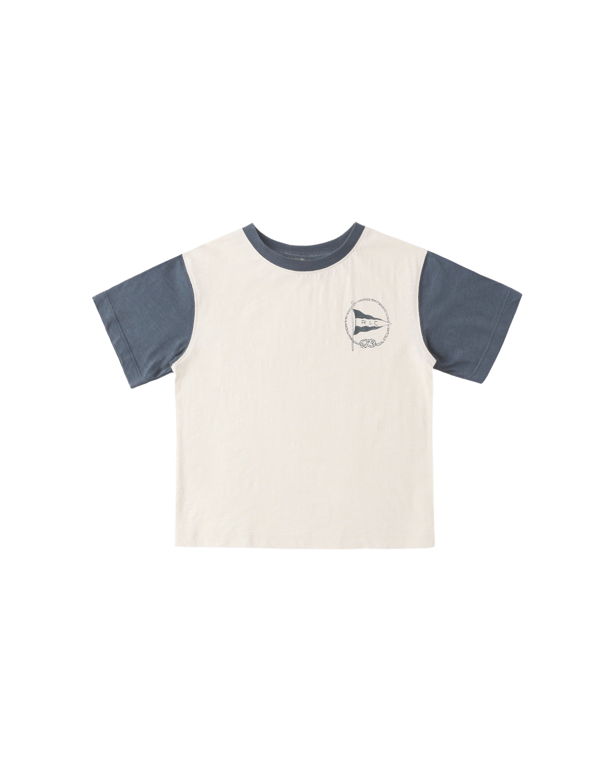 Contrast Short Sleeve Tee || Nautical Flag