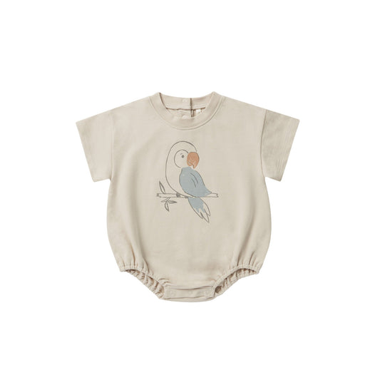 Relaxed Bubble Romper || Parrot