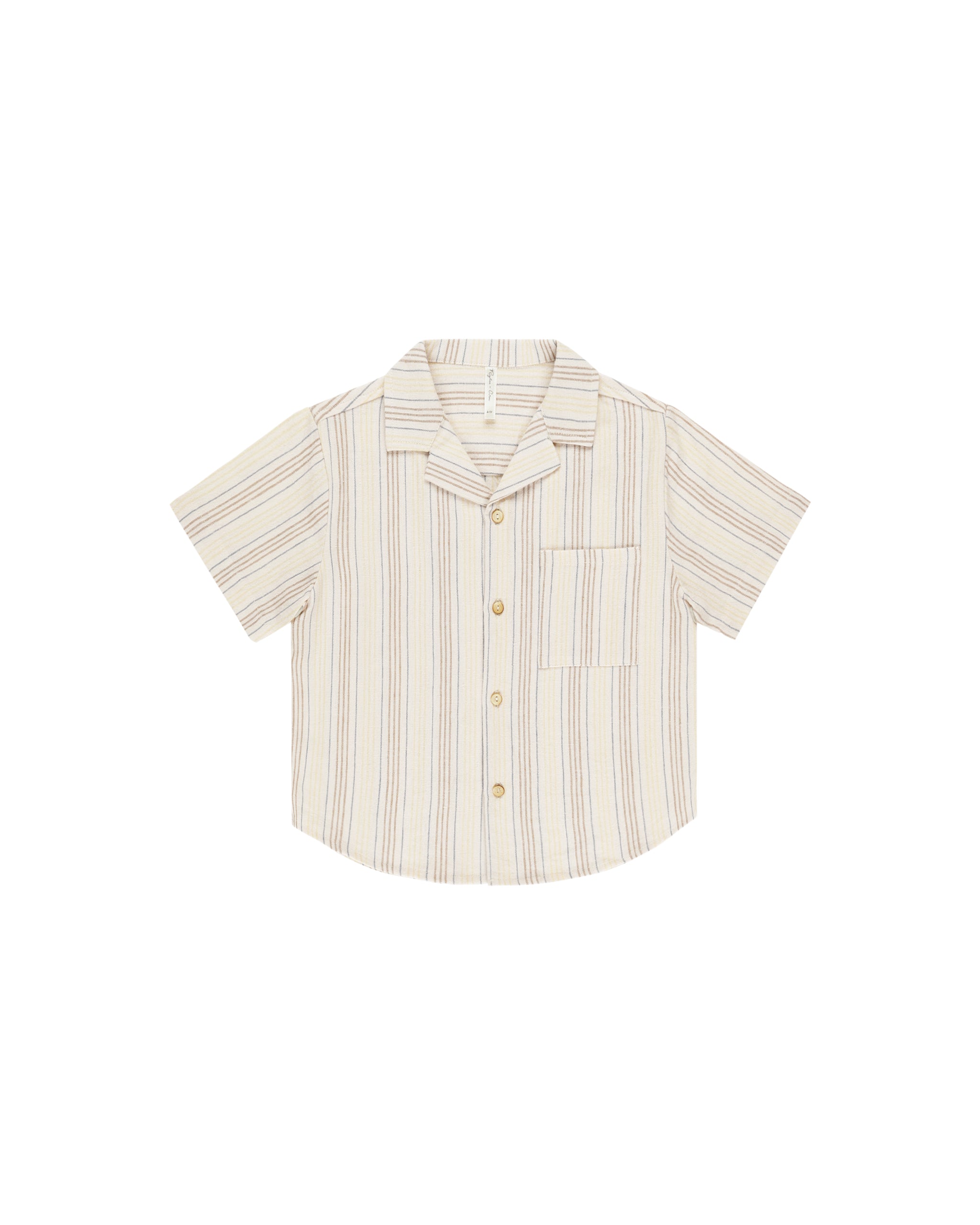 Lapel Collar Shirt || Summer Stripe