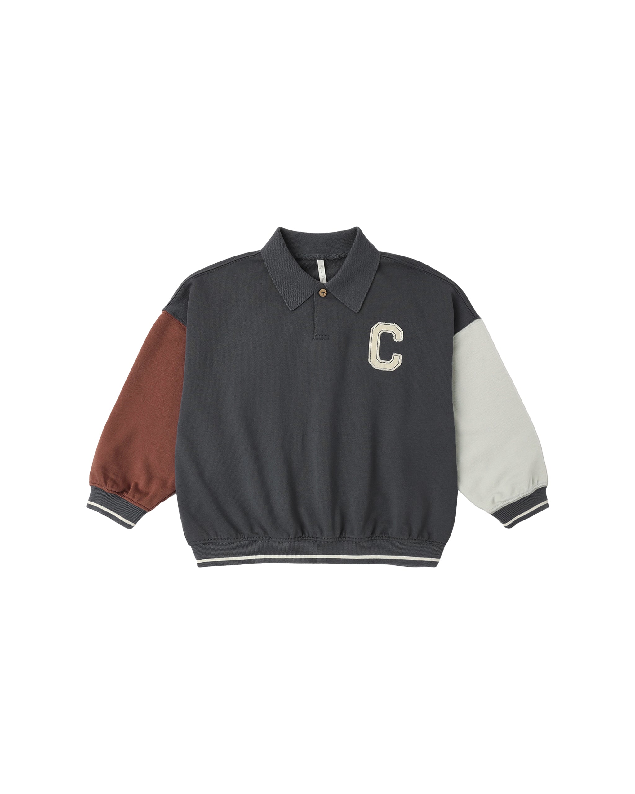 Collared Sweatshirt Color Block - Midnight