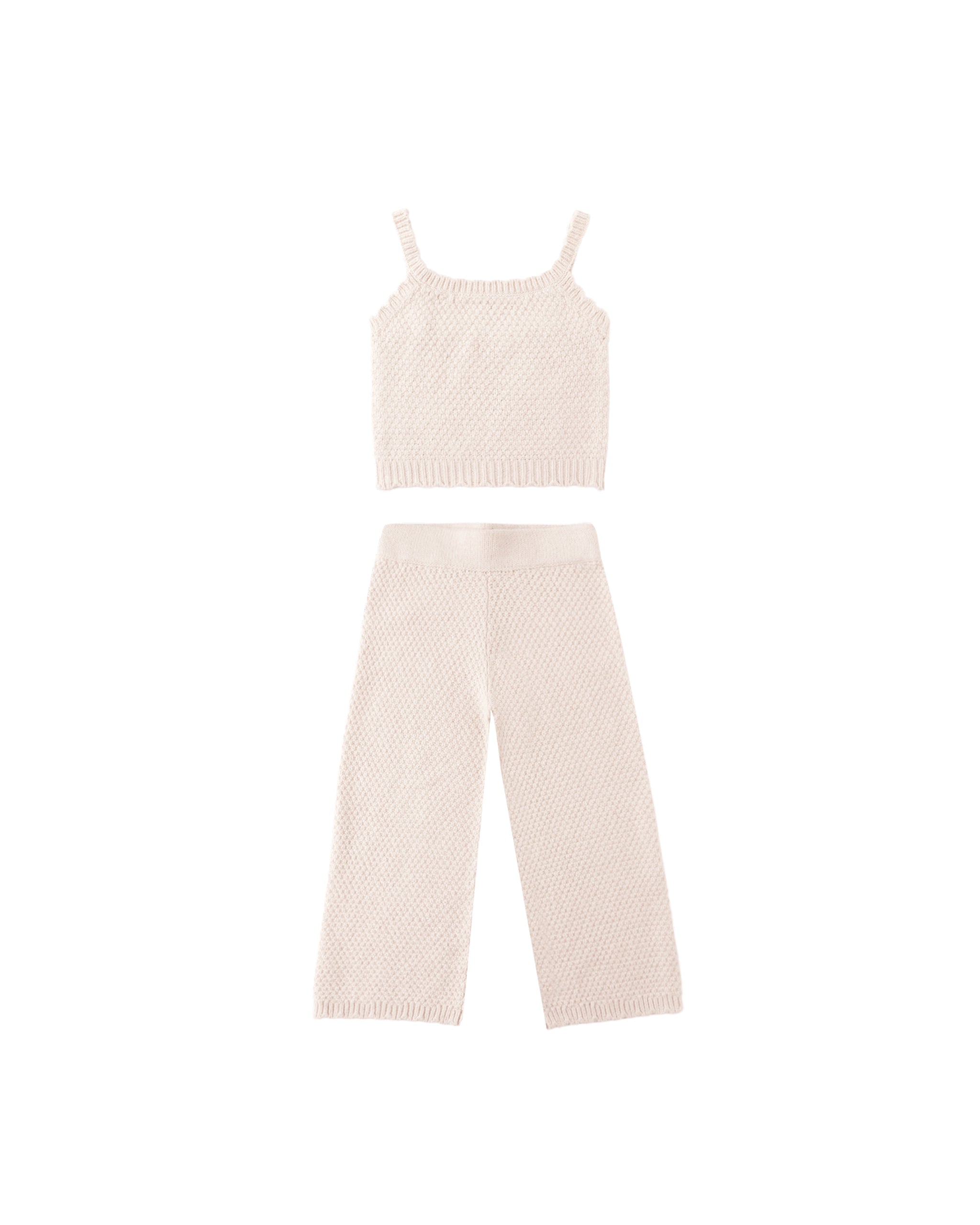Knit Lounge Set || Heathered Petal