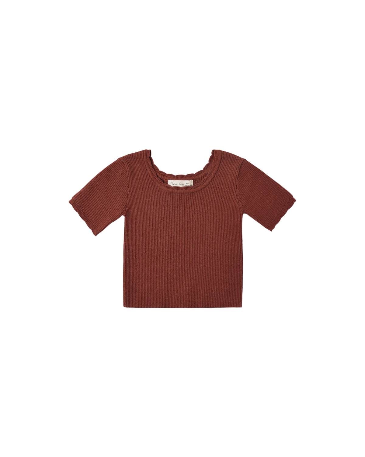 Scallop Tee - Brick