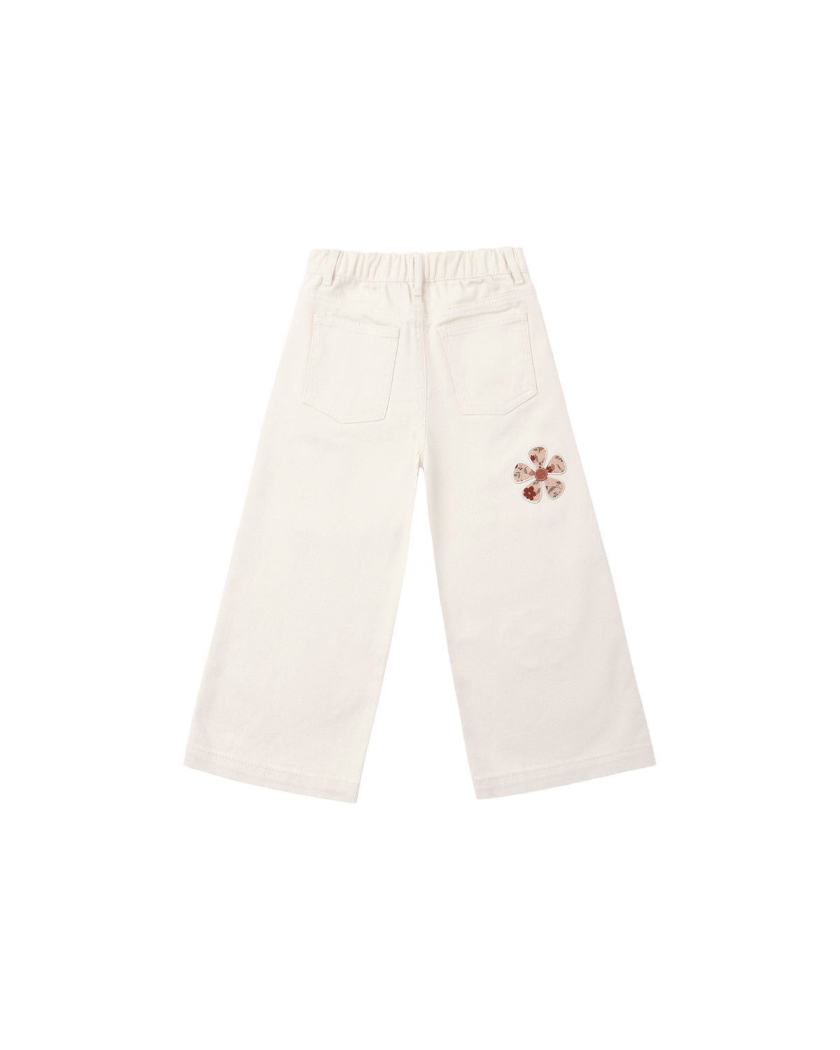 Straight Leg Pant - Daisy Patches Natural