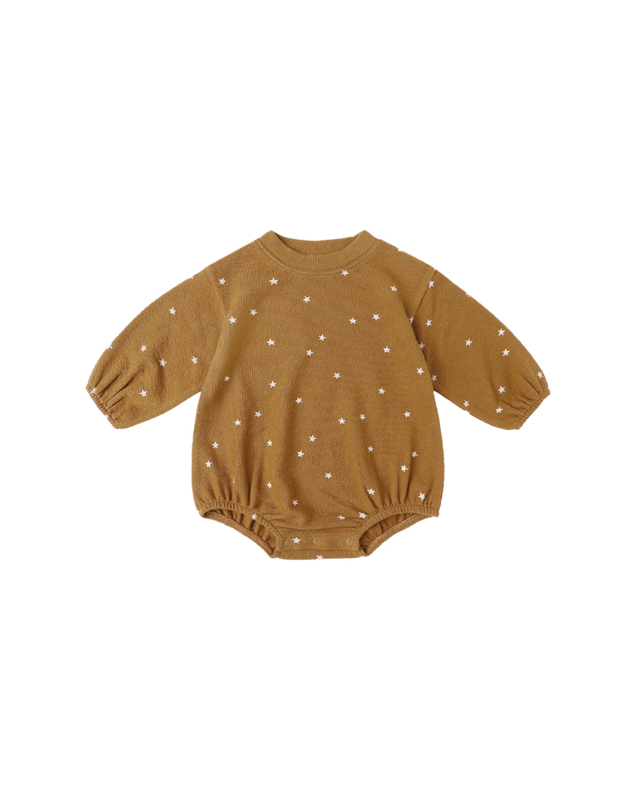 Spongey Knit Romper || Golden Stars