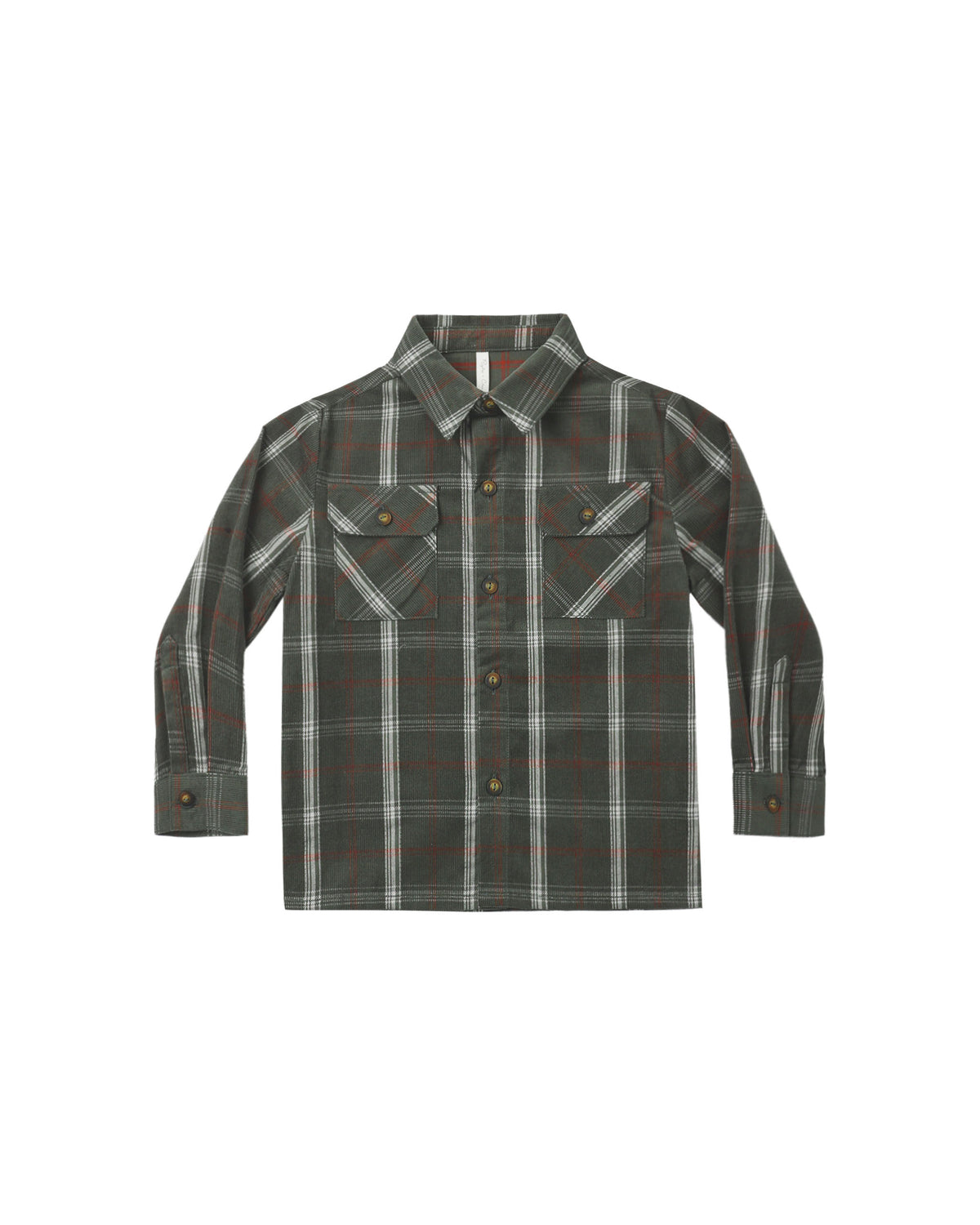 Pocketed Flannel Shirt - Holiday Plaid Evergreen