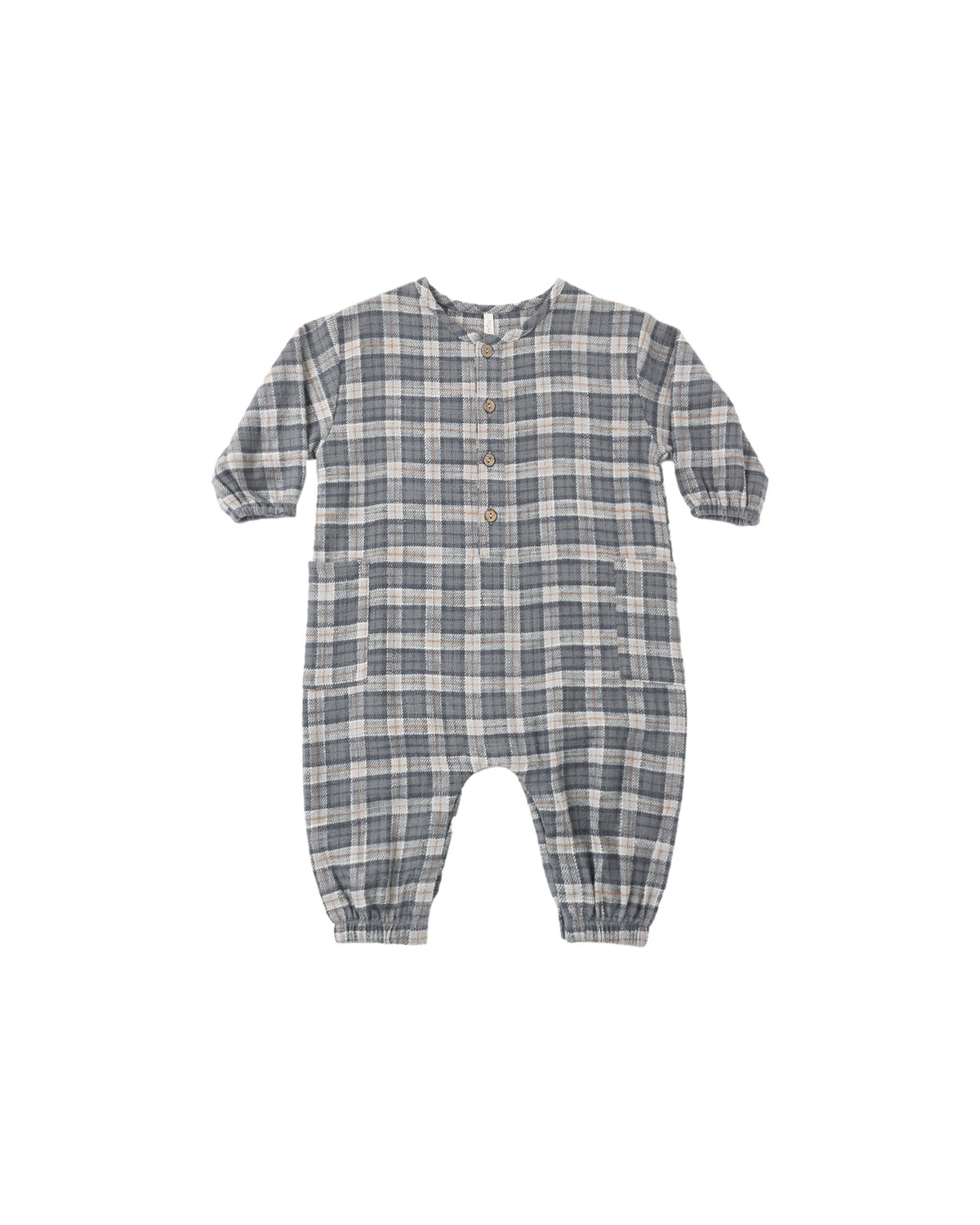 Relaxed Woven Jumpsuit - Winter Plaid Slate