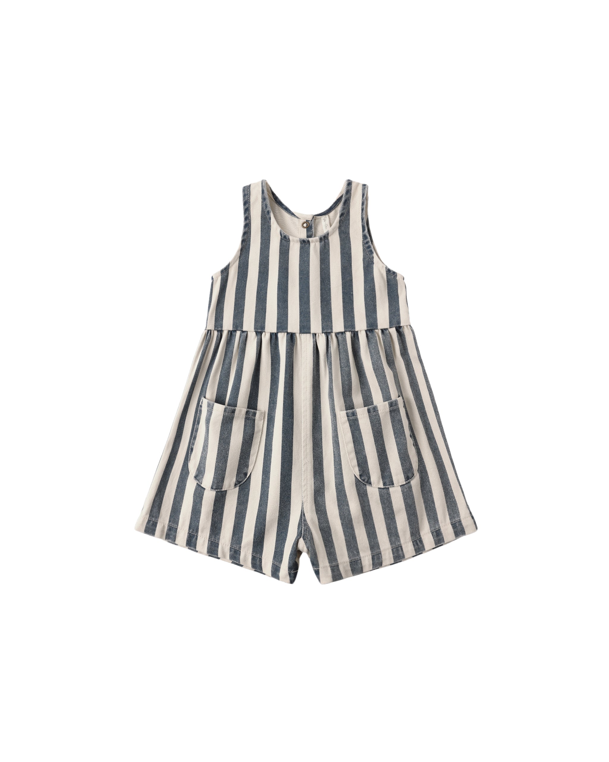 Dani Romper || Navy Stripe