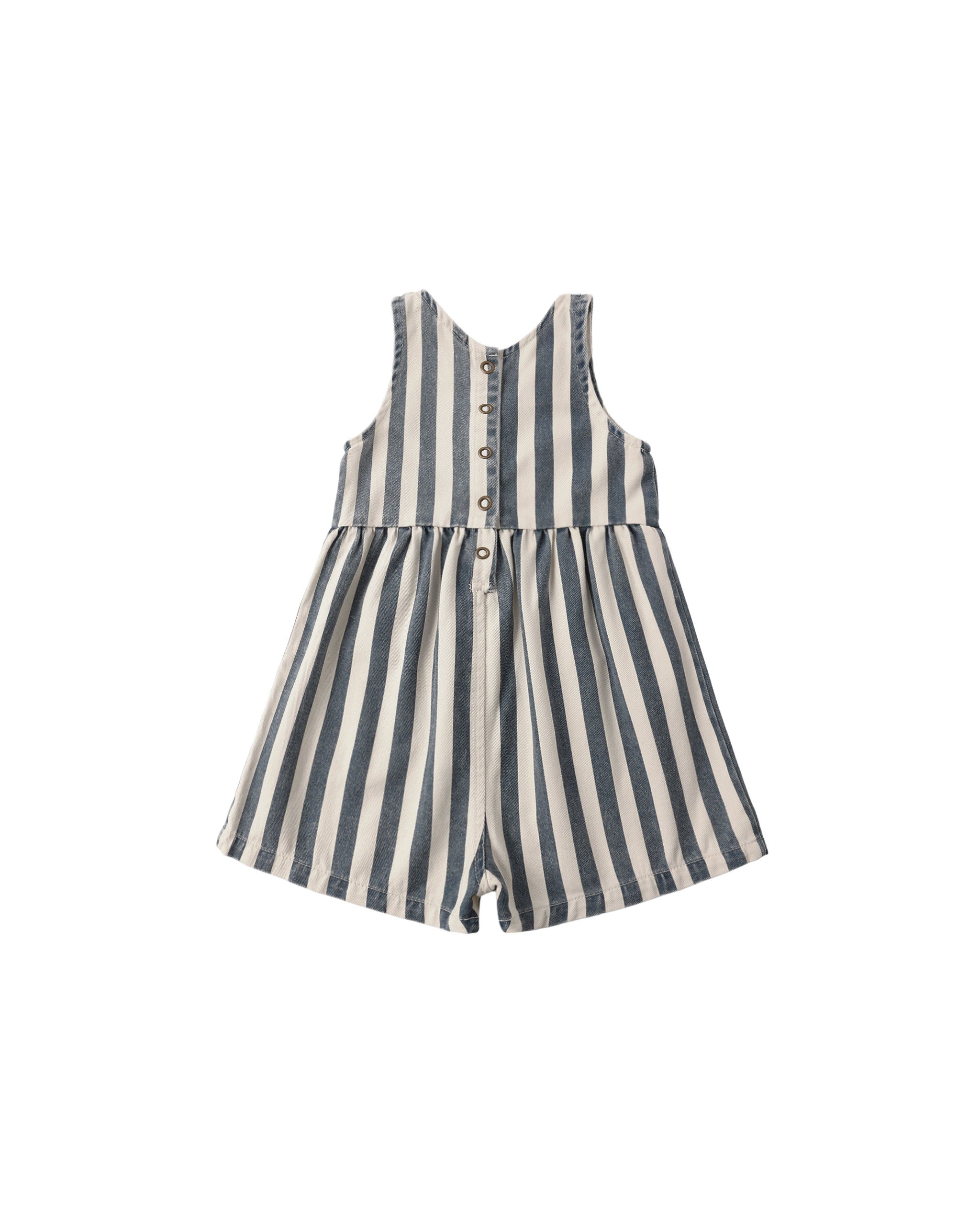 Dani Romper || Navy Stripe