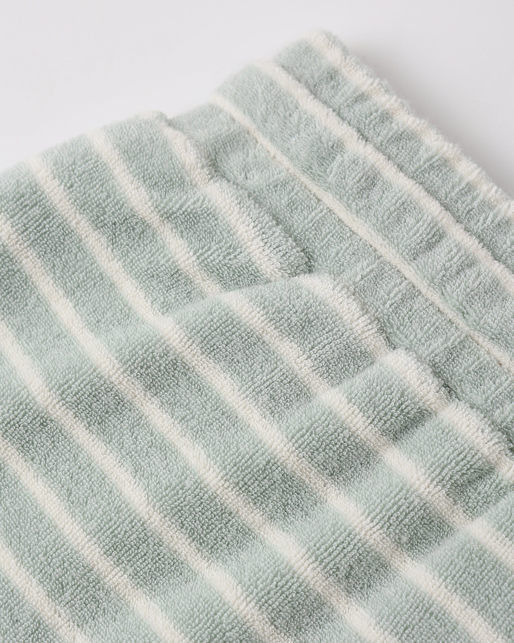 Terry Boys Short || Seafoam Stripe