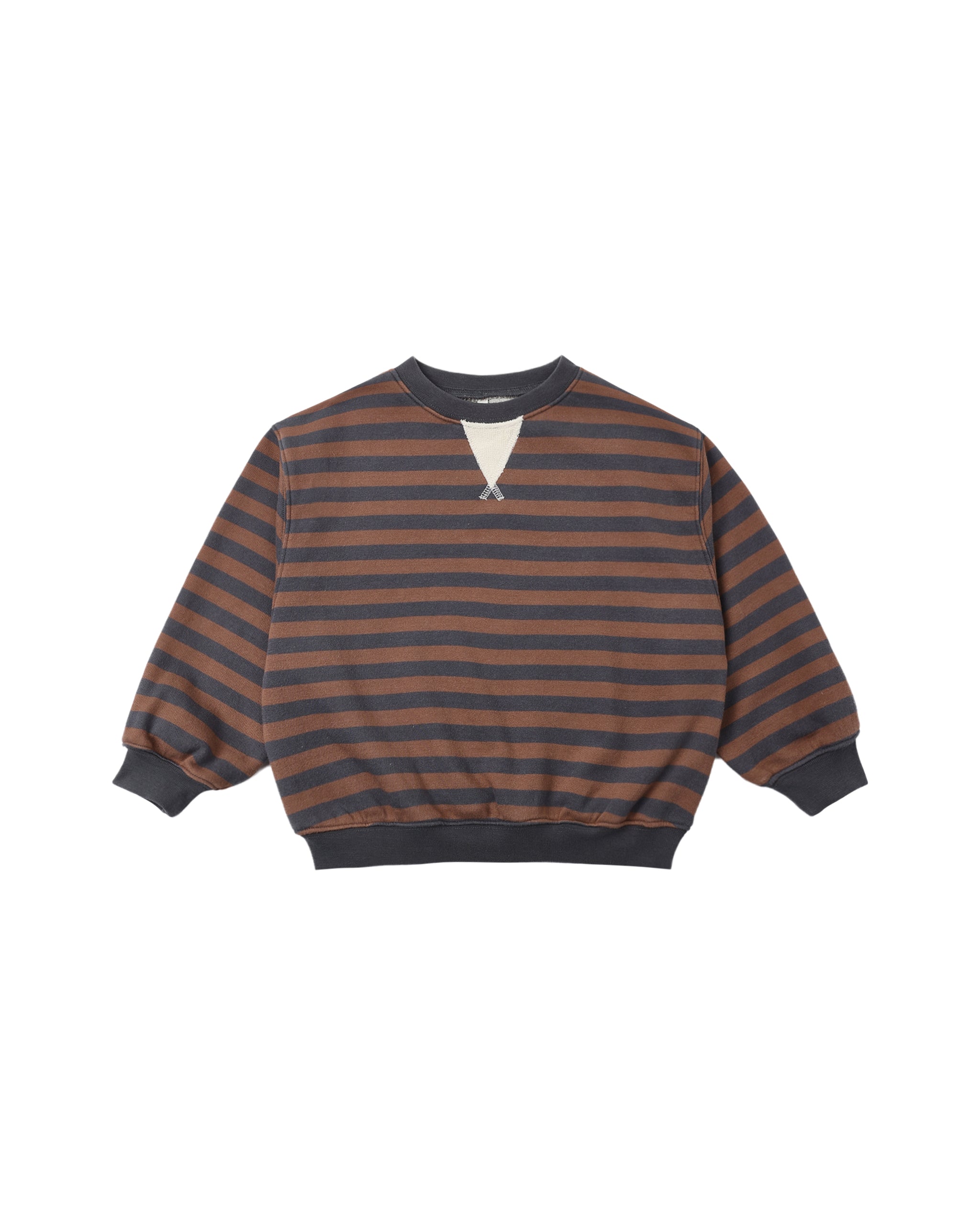 Oversized Crew Mulberry Stripe - Midnight