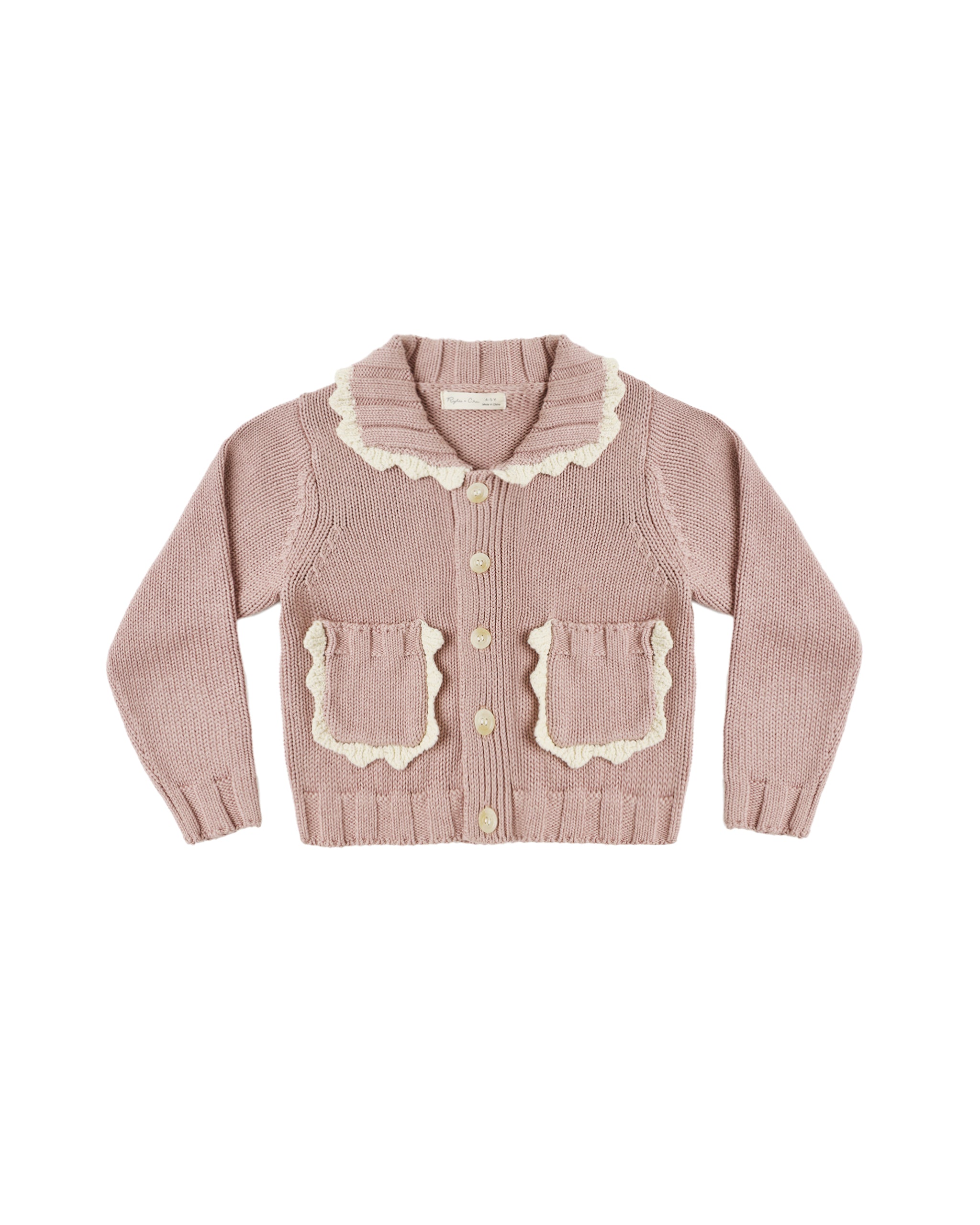 Collared Cardigan - Rosewood