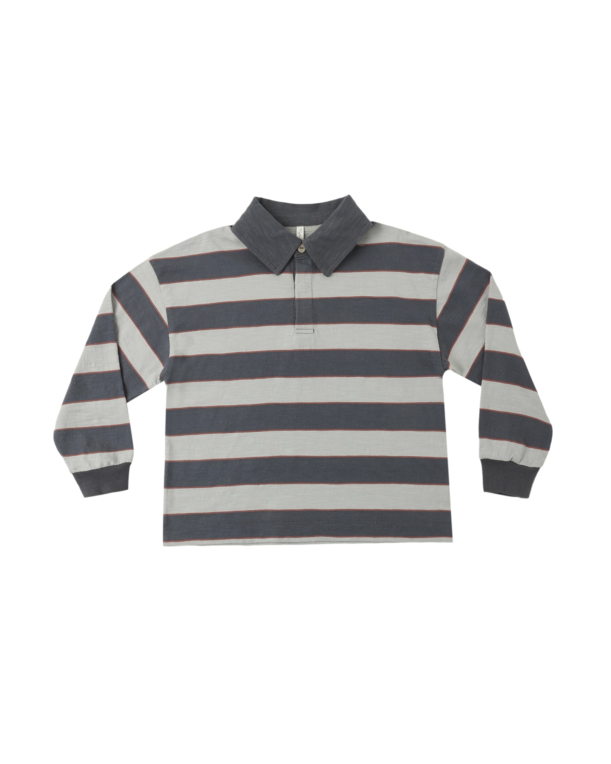 Rugby Polo Sage Stripe - Midnight
