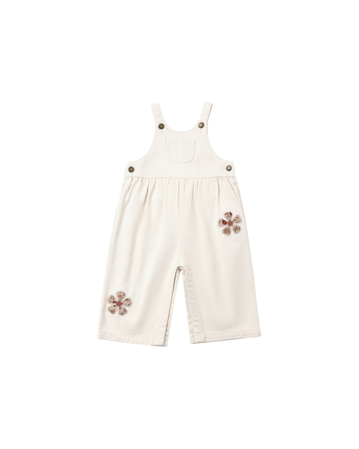 Wide Leg Overall - Daisy Patches Natural