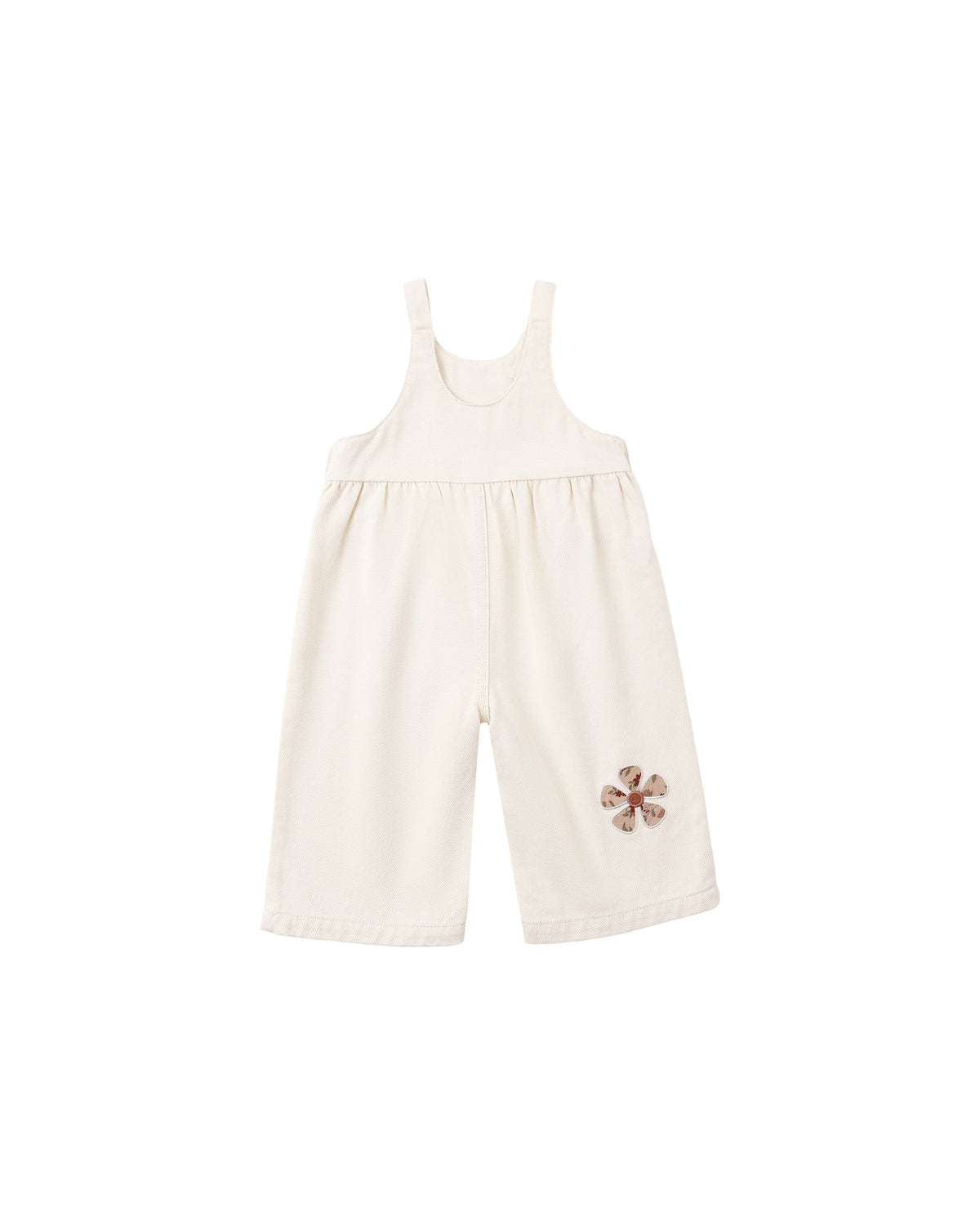 Wide Leg Overall - Daisy Patches Natural