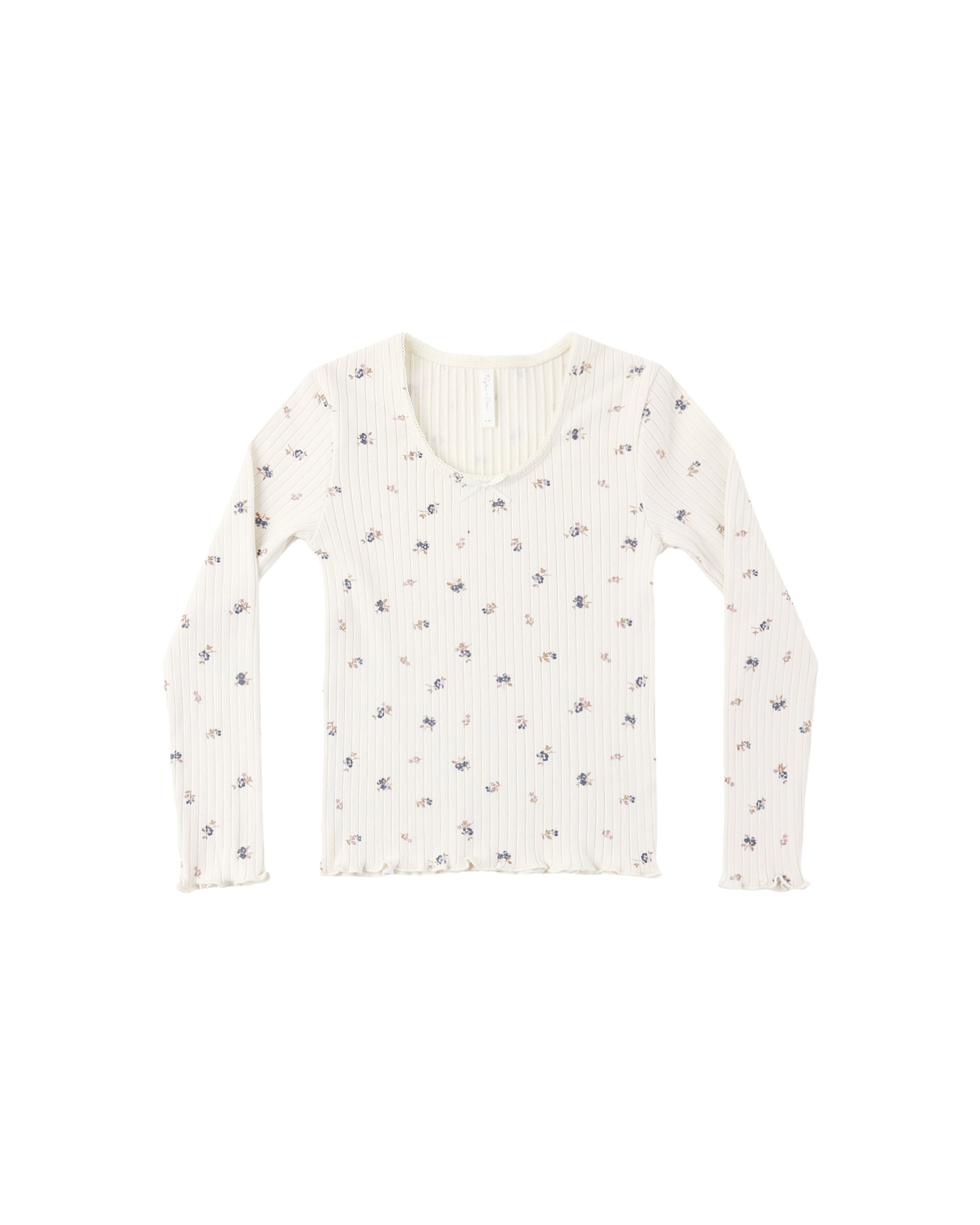 Ribbed Long Sleeve - Natural Ditsy