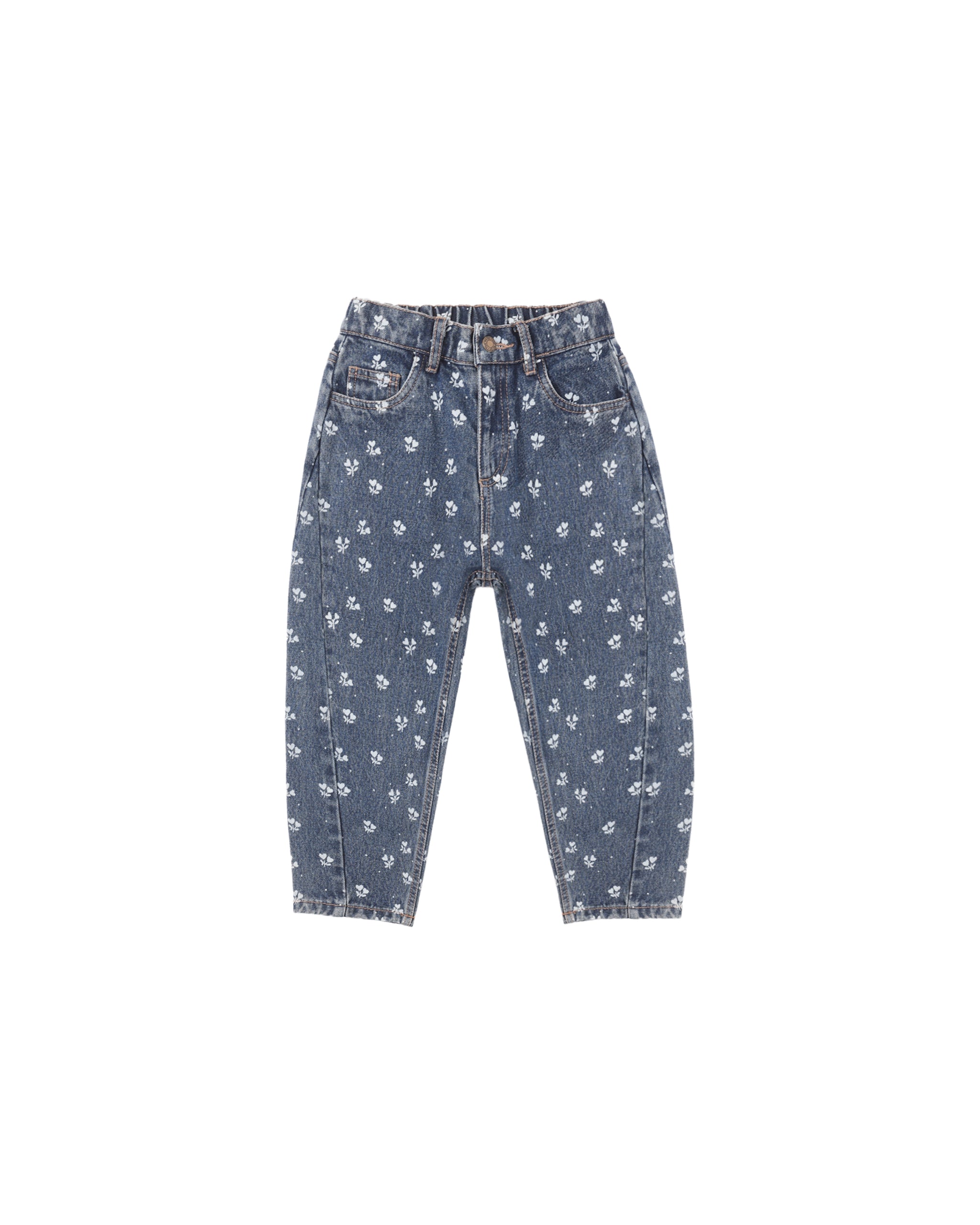 Barrel Pant Heart Ditsy - Indigo