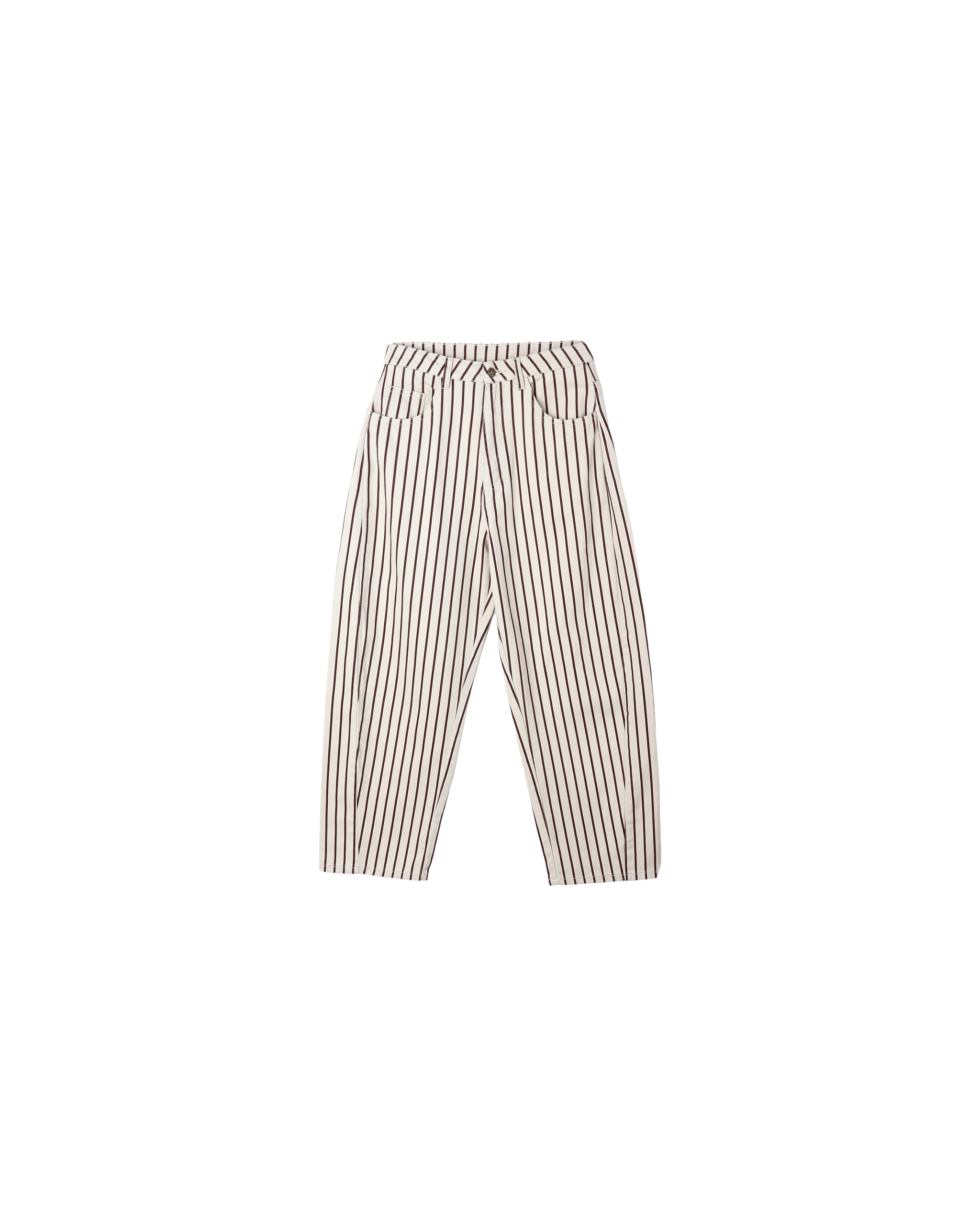 Barrel Pant || Burgundy Pinstripe