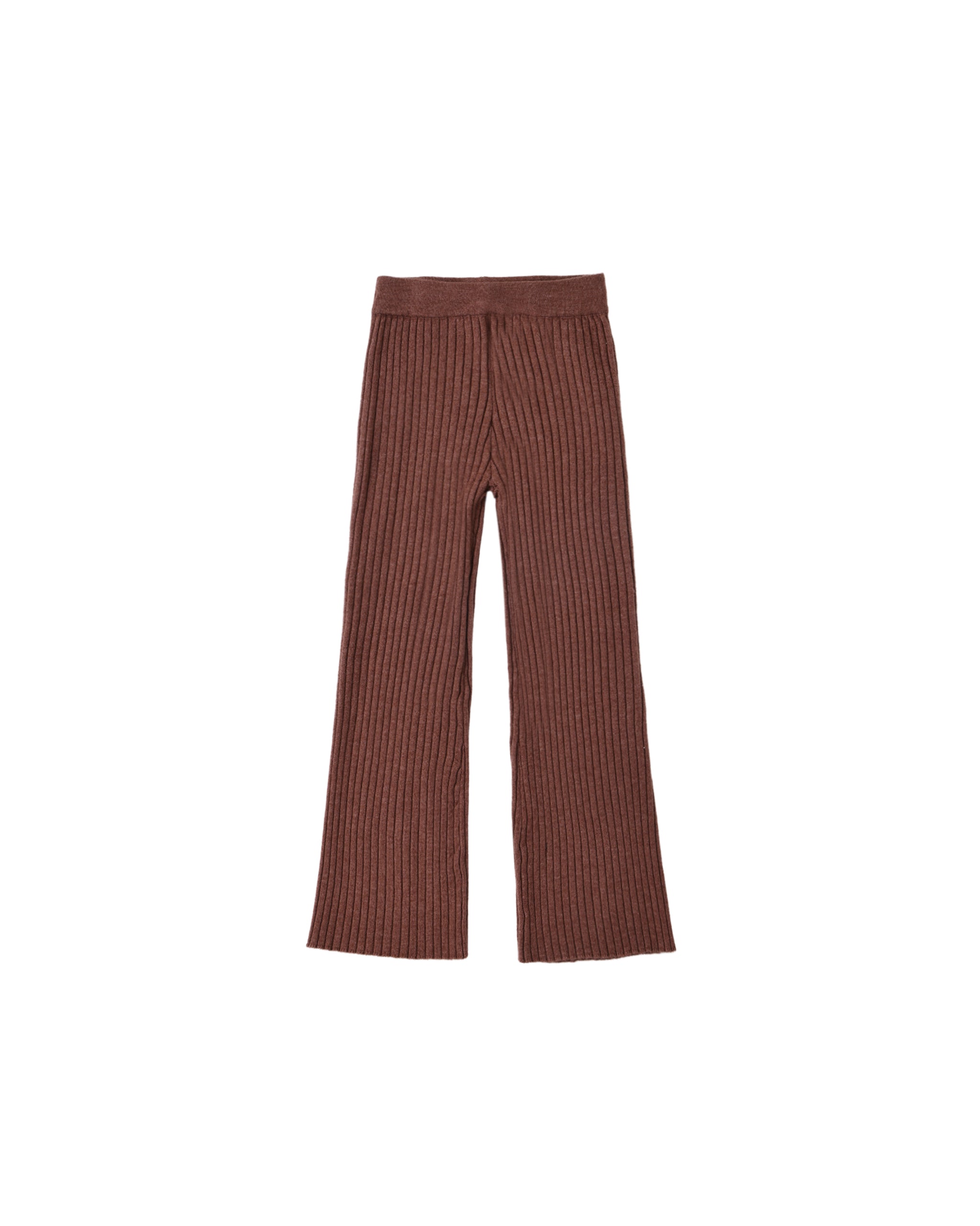 Flare Rib Knit Pant - Mulberry