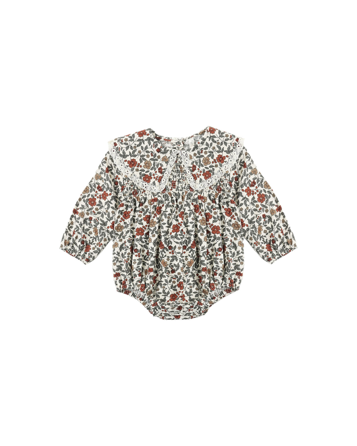 Fern Romper - Holiday Floral Natural