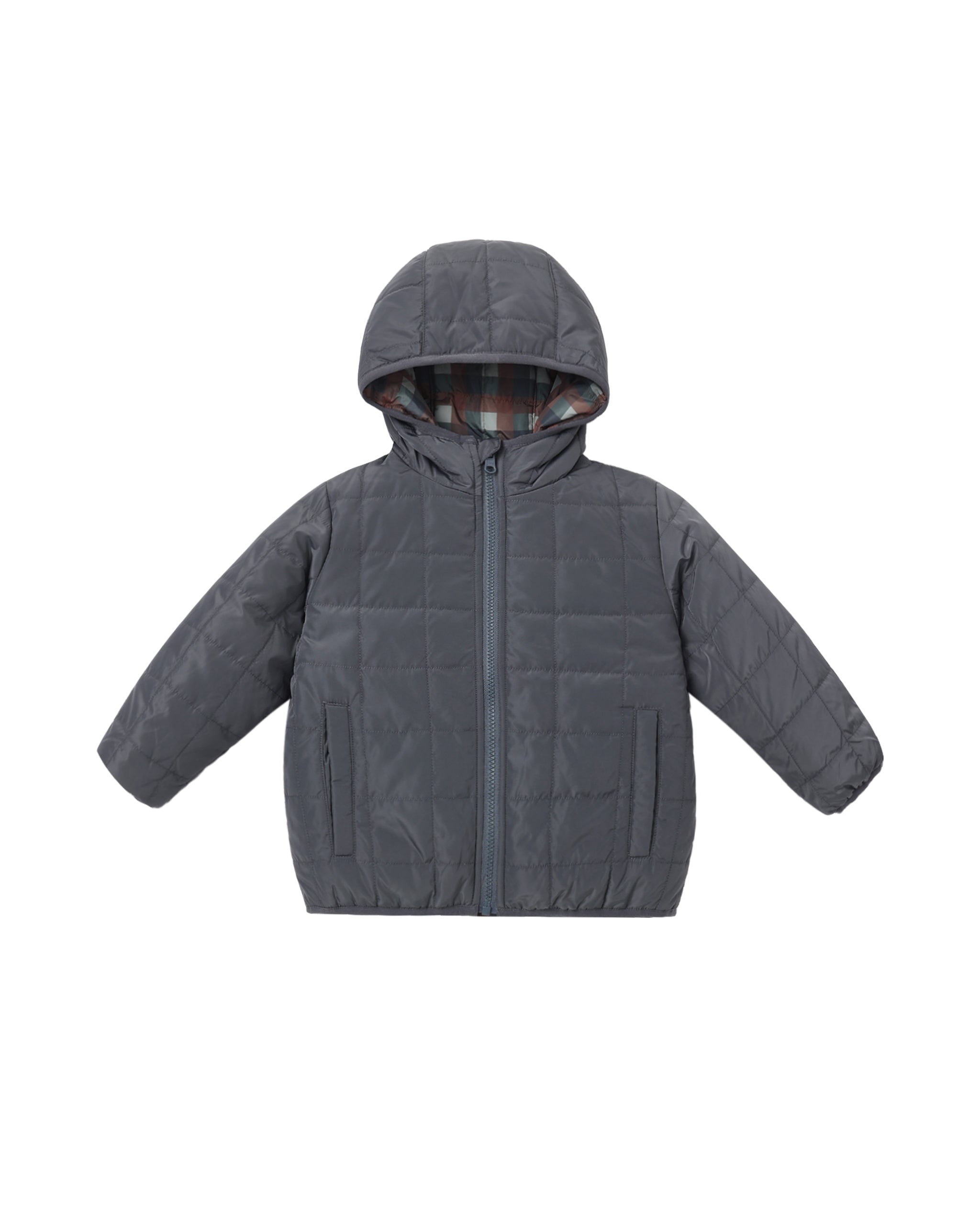 Lightweight Reversible Puffer - Midnight Check