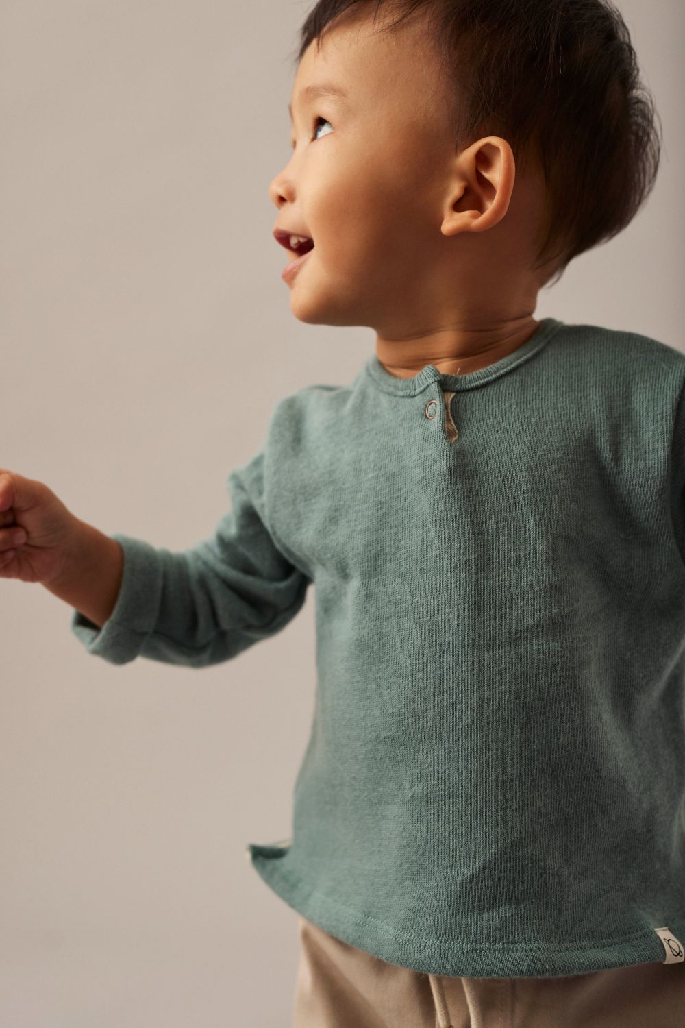 Soft Brushed Knit Baby Sweater - Artic Blue