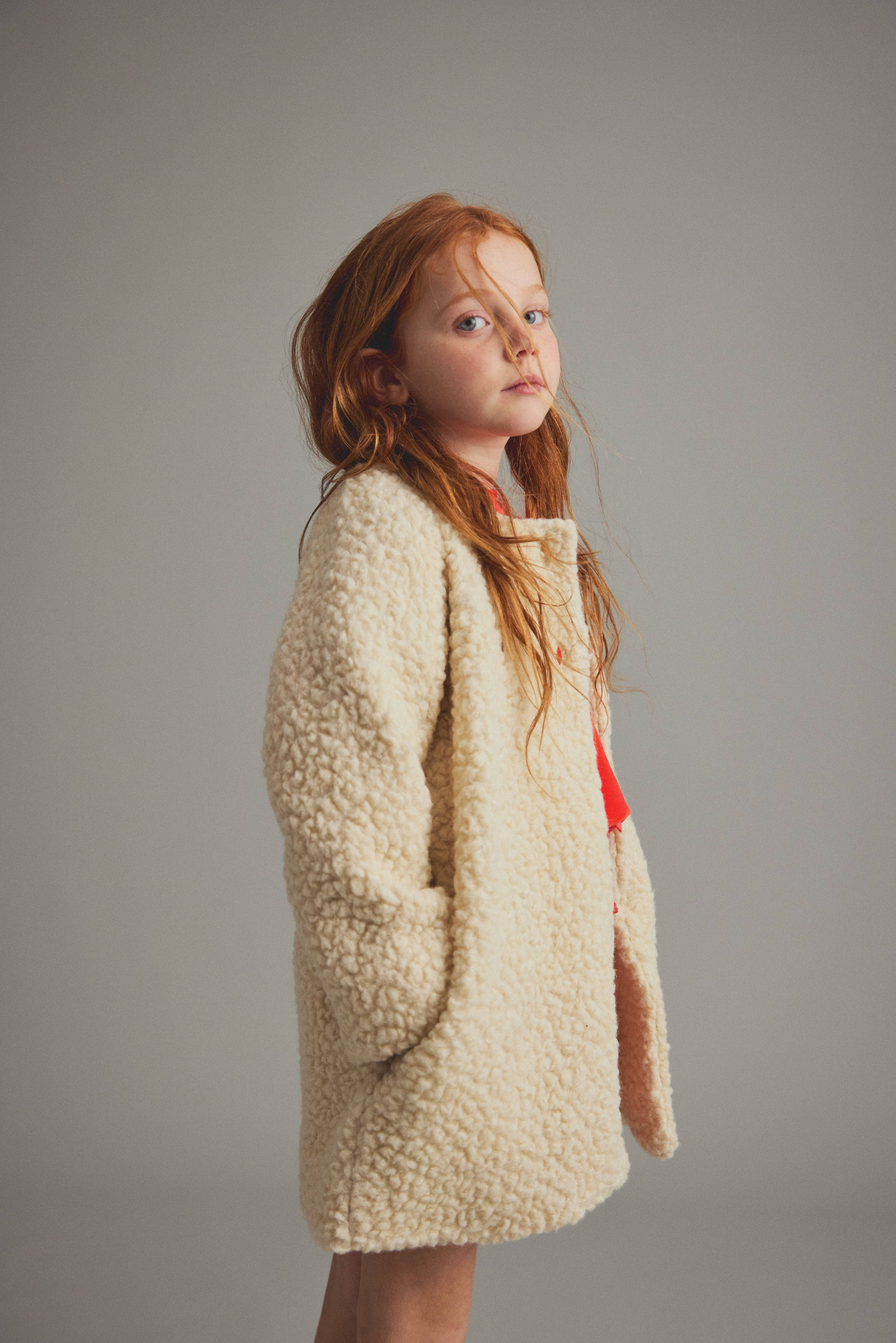 Roma Sherpa Knit Coat - Ivory