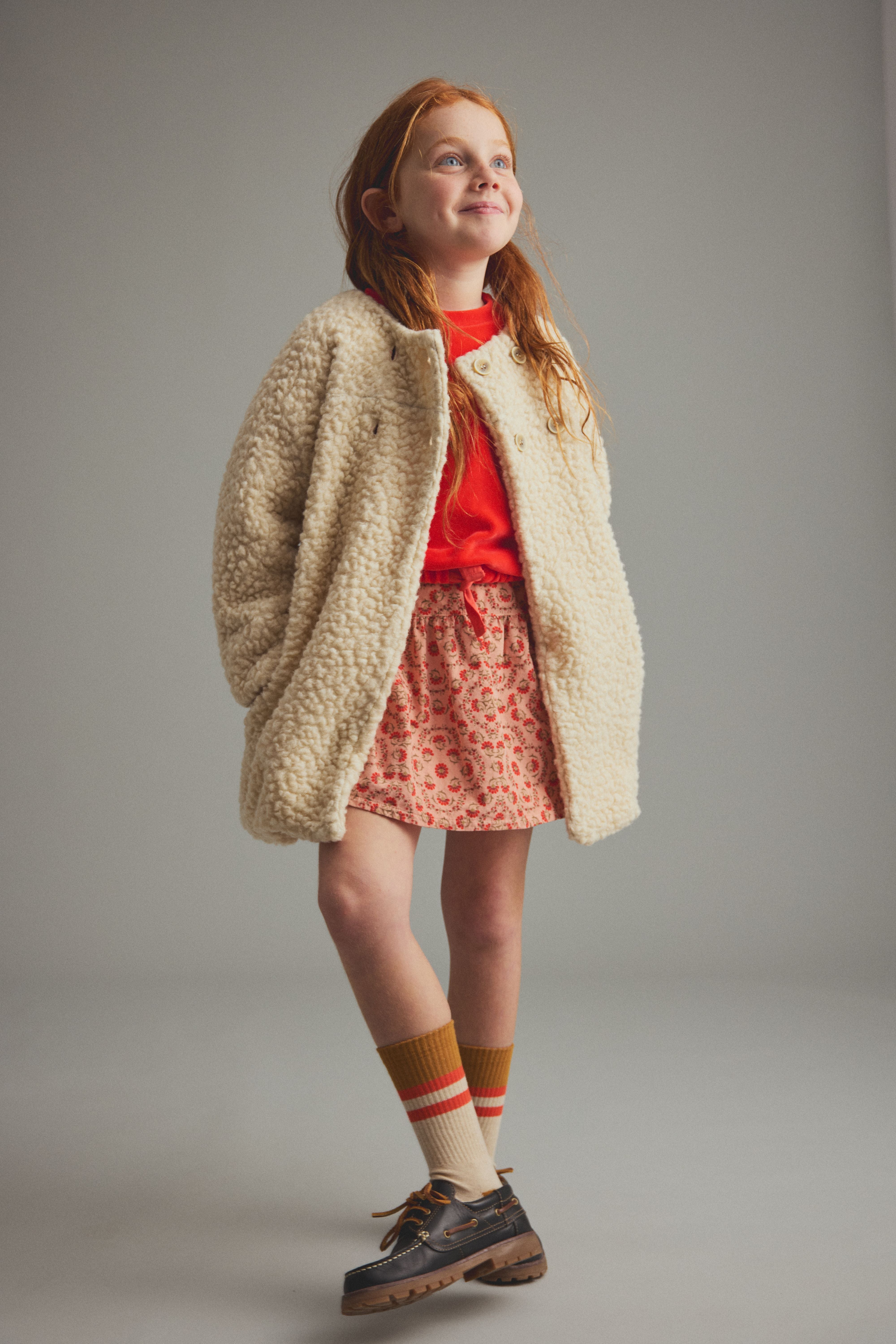 Roma Sherpa Knit Coat - Ivory