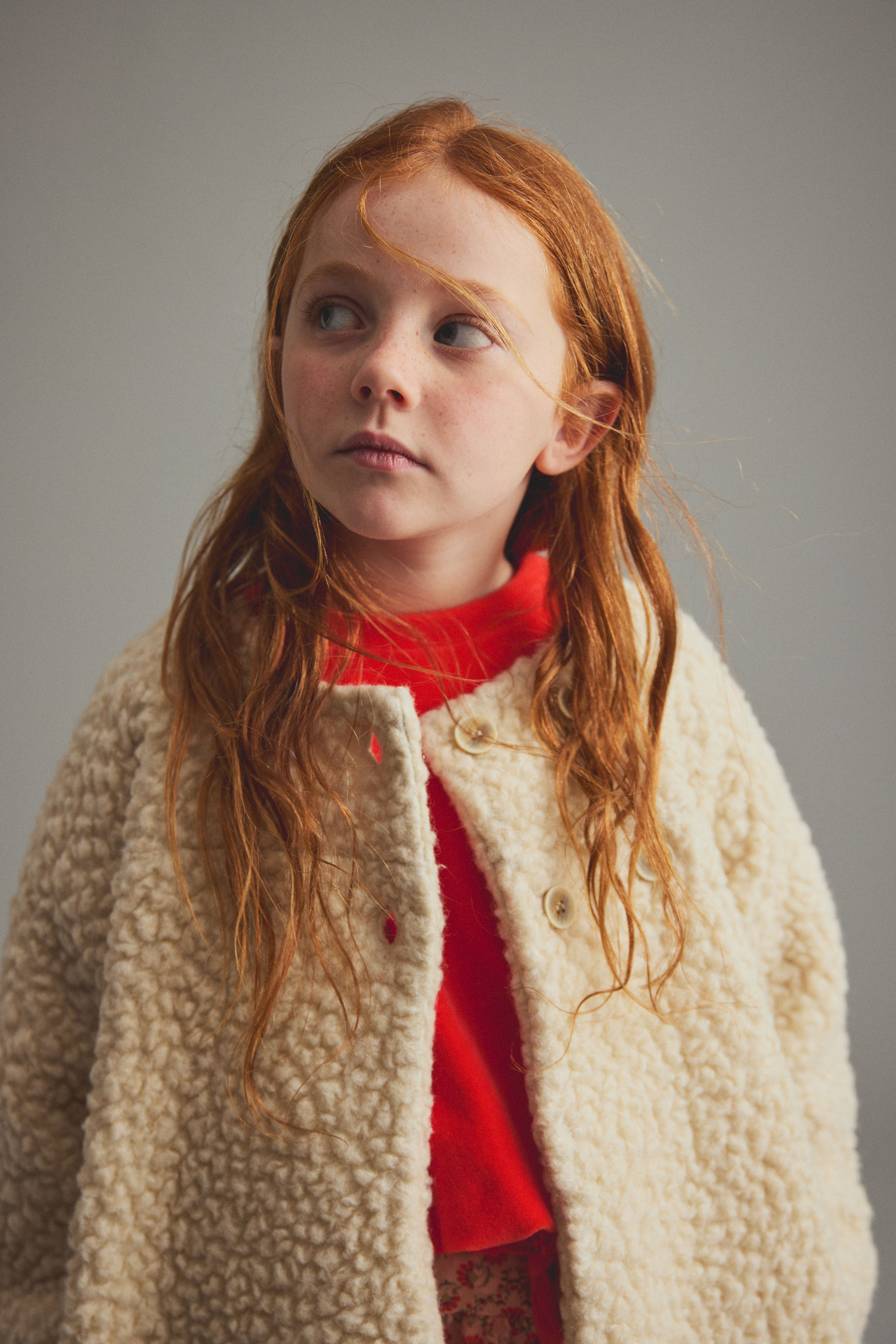 Roma Sherpa Knit Coat - Ivory