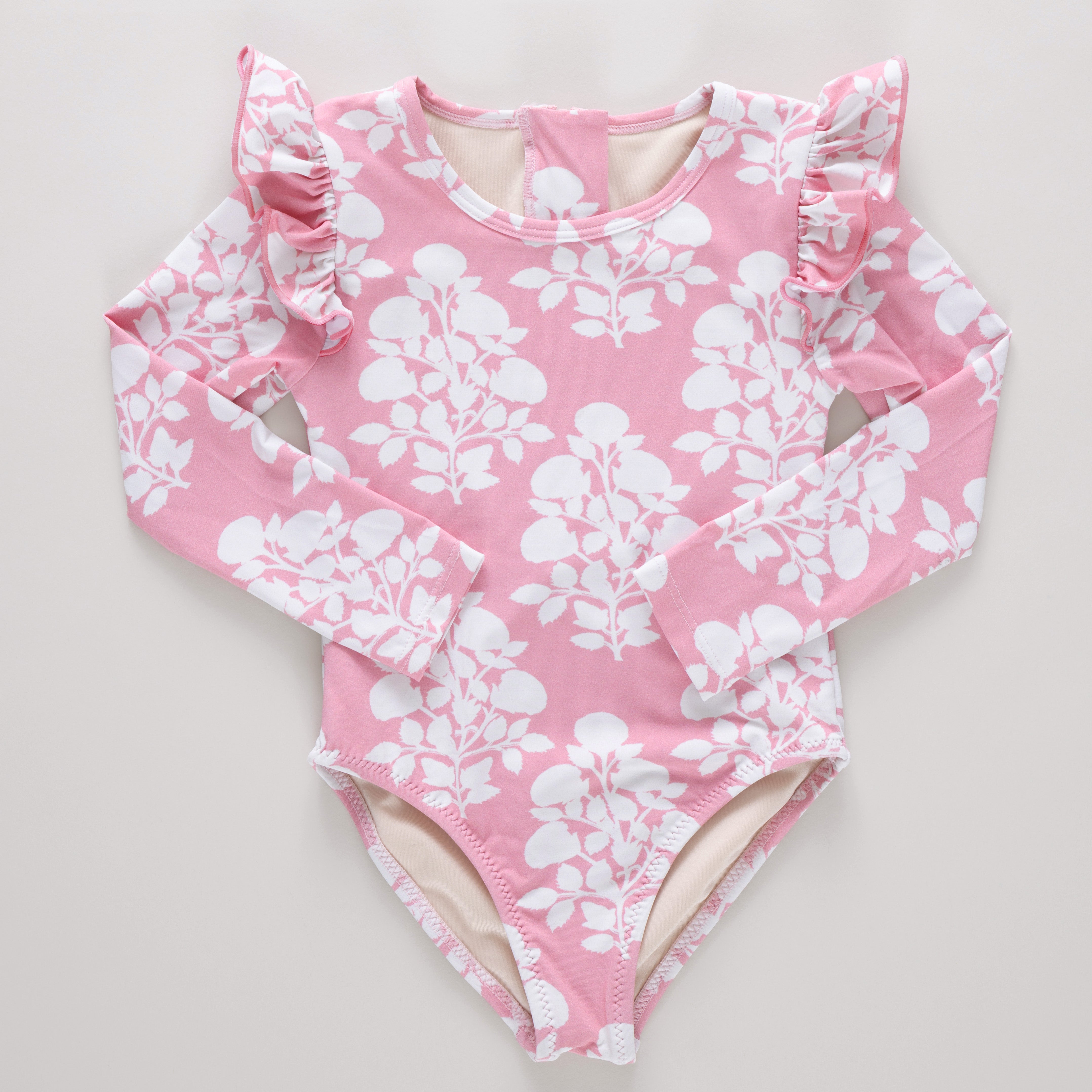 Girls Rachel Suit - Pink Bouquet Floral