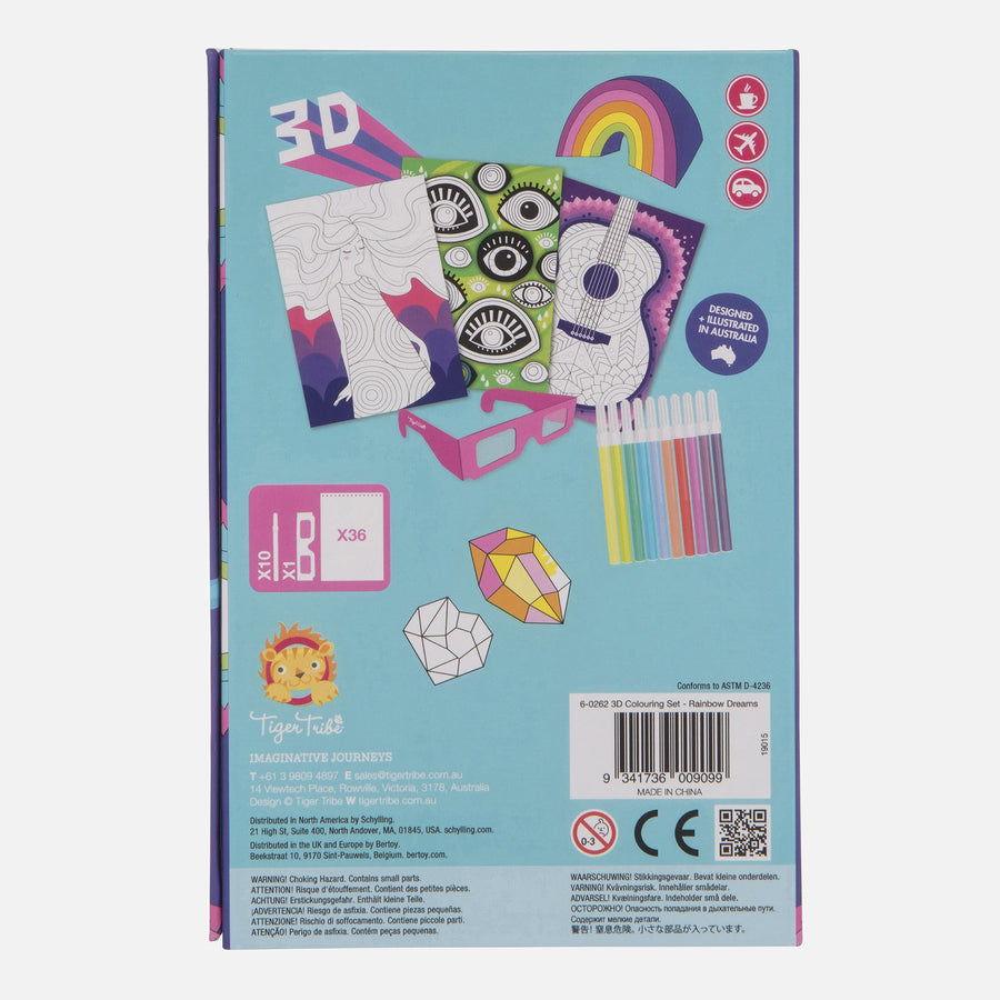 3D Colouring Set - Rainbow Dreams