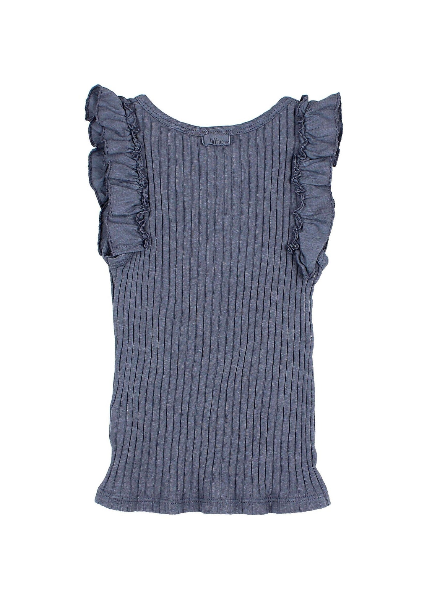 Rib Ruffle T-Shirt