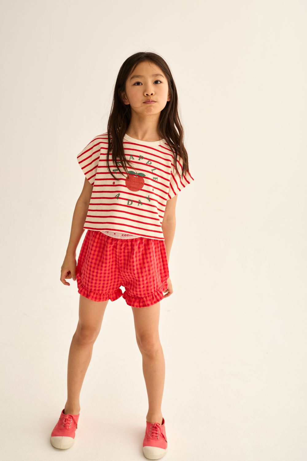 Selva Double-Faced Striped Cotton T-Shirt - Tomato