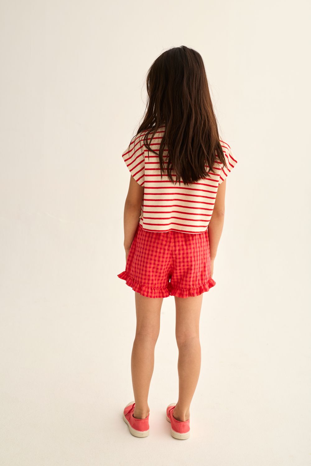 Selva Double-Faced Striped Cotton T-Shirt - Tomato