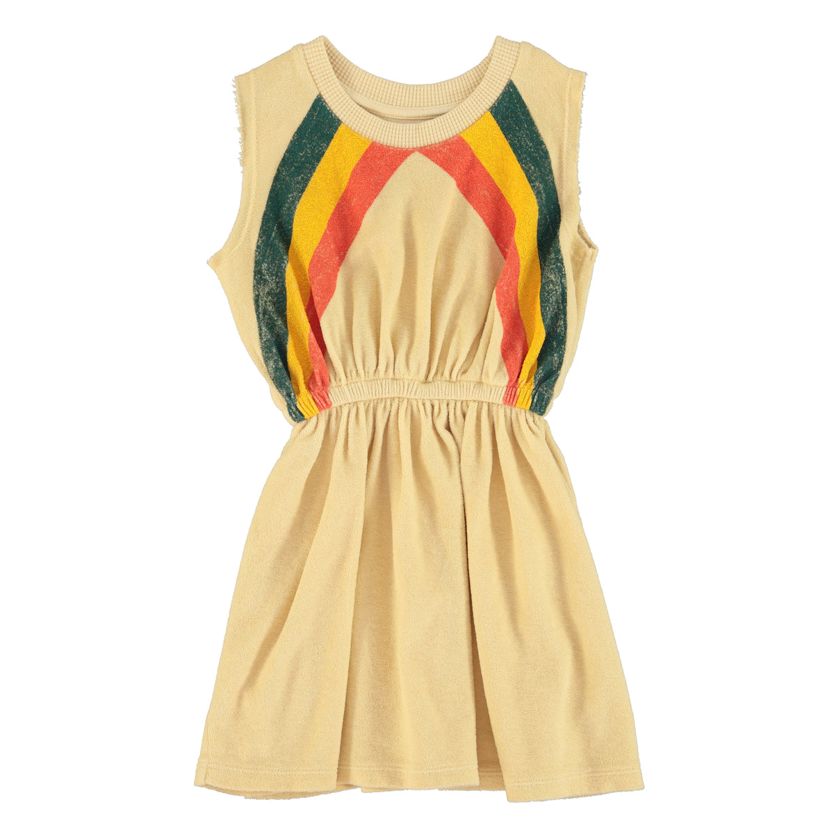 Short Dress | Sand w/ Multicolor Stripes