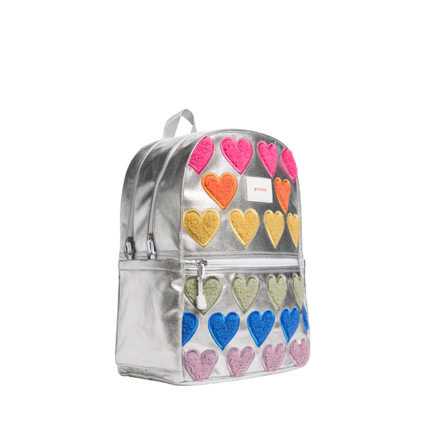 Kane Double Pocket Backpack - Fuzzy Hearts