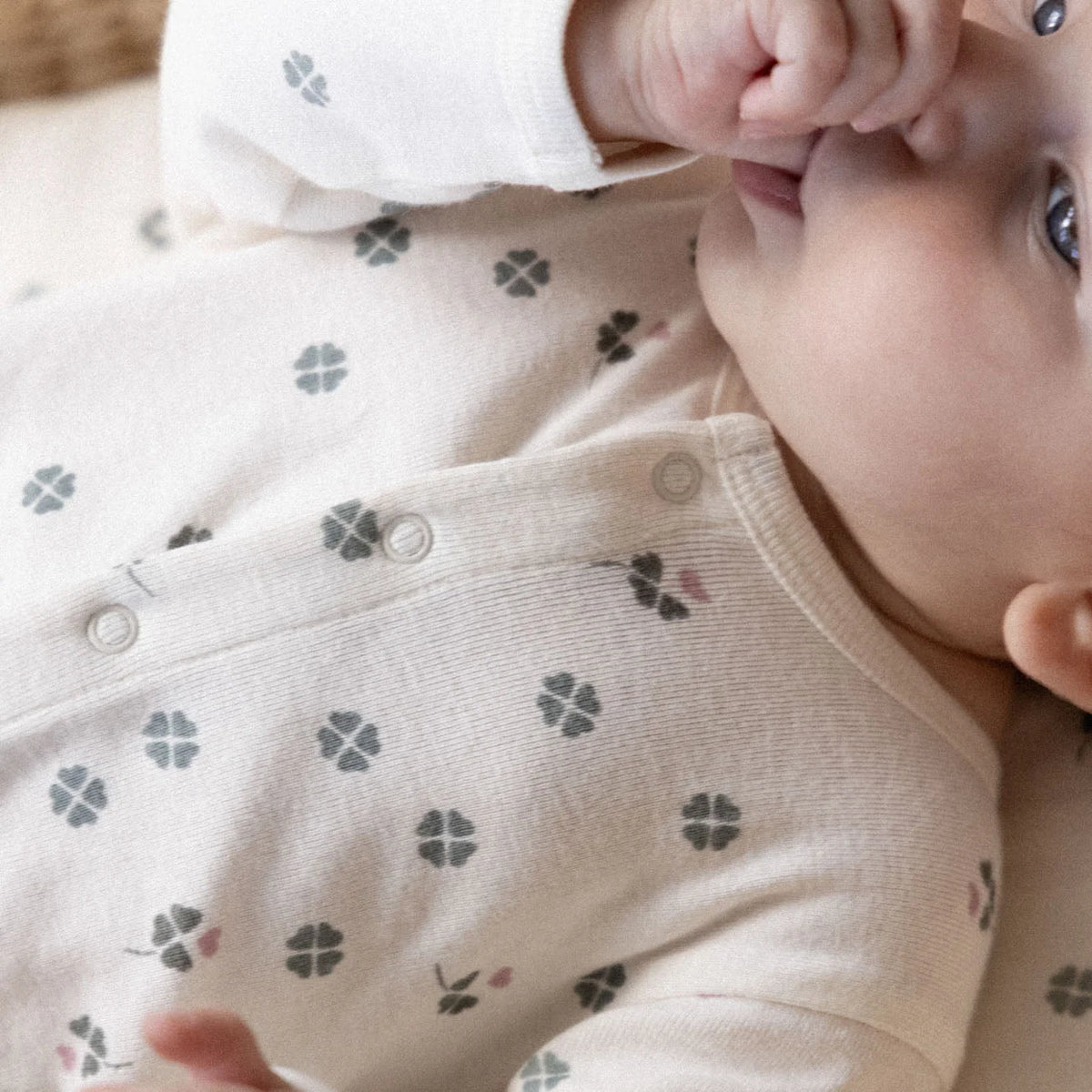 Cotton Stretch and Grow - Lucky Print
