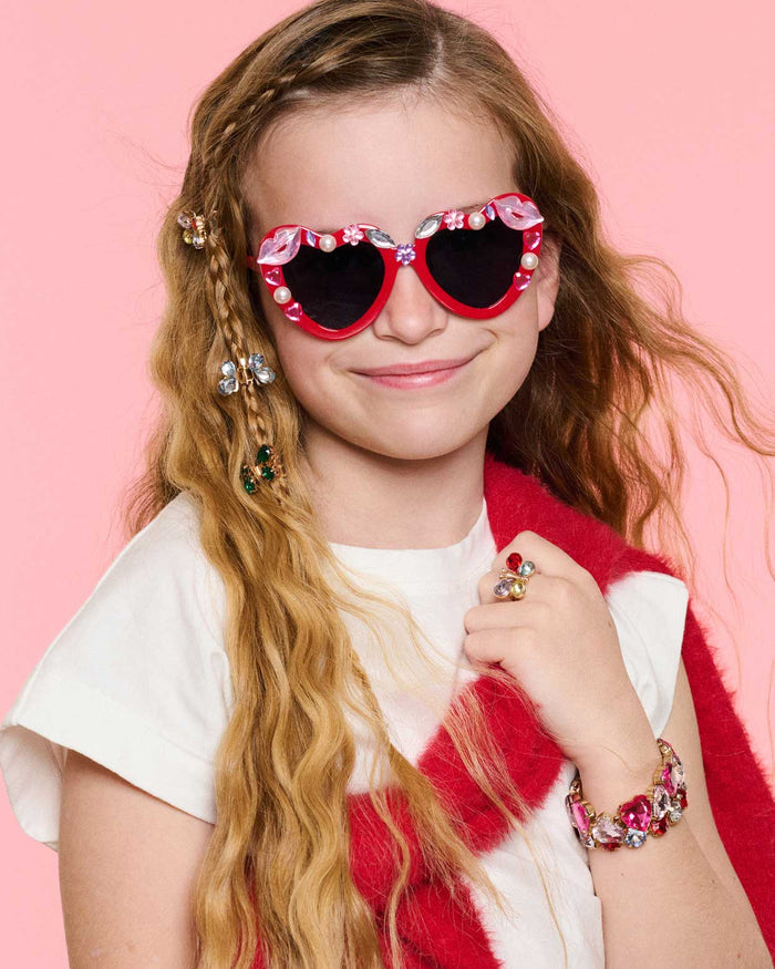 Heartfelt Sparkle Gemify Sunglasses + Case
