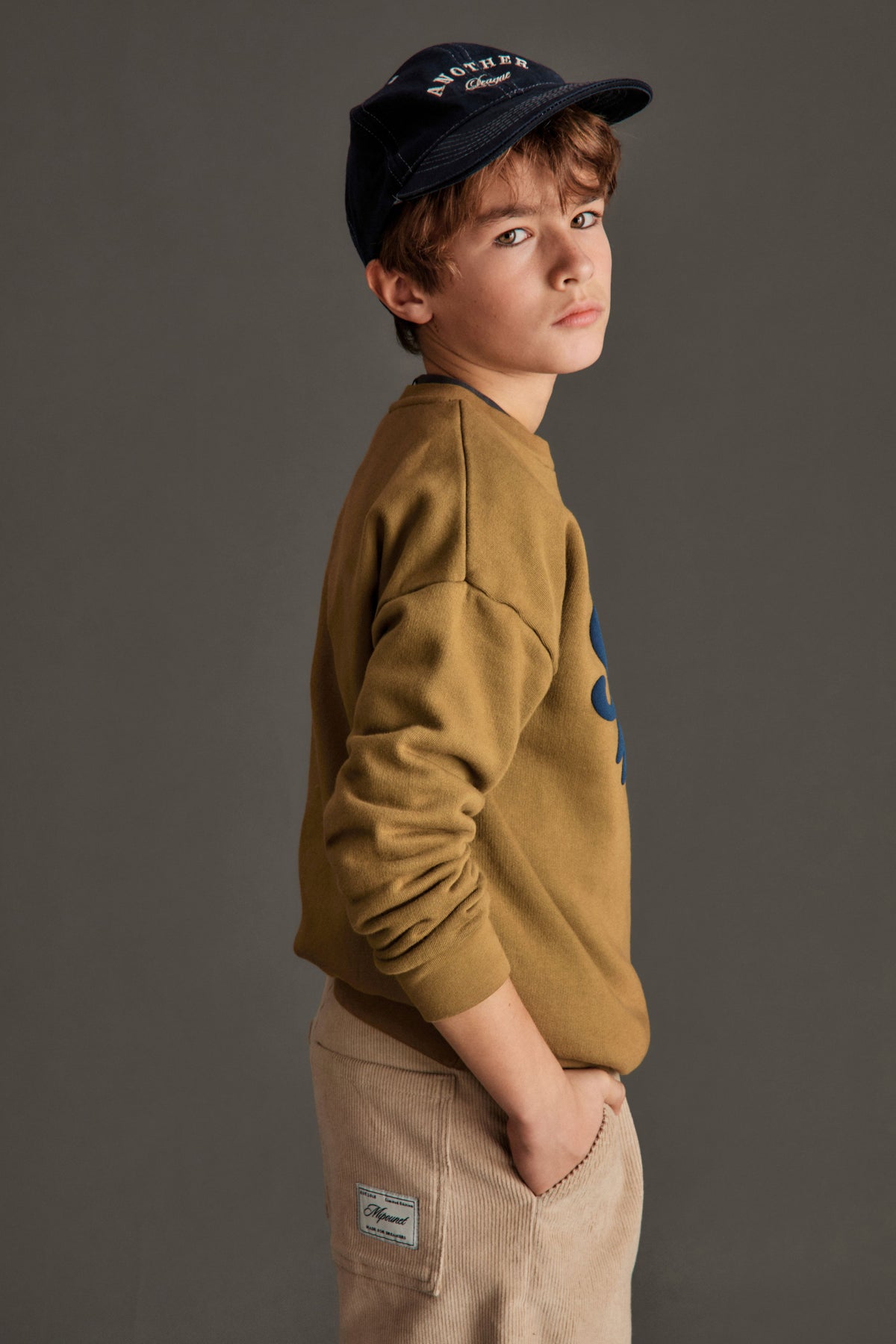 Sporty Fleece Sweatshirt - Khaki