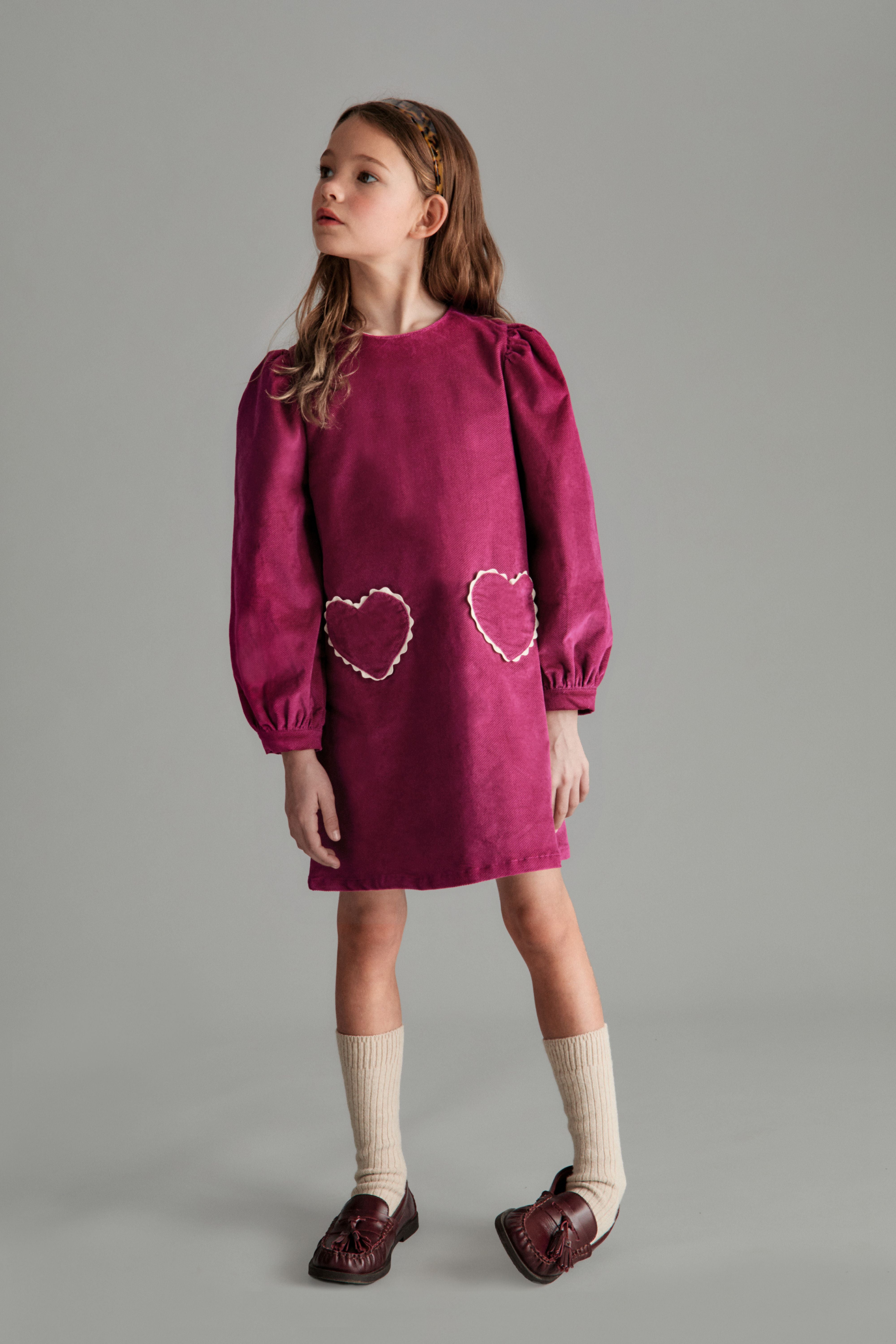 Clotilde Velvet Dress - Magenta