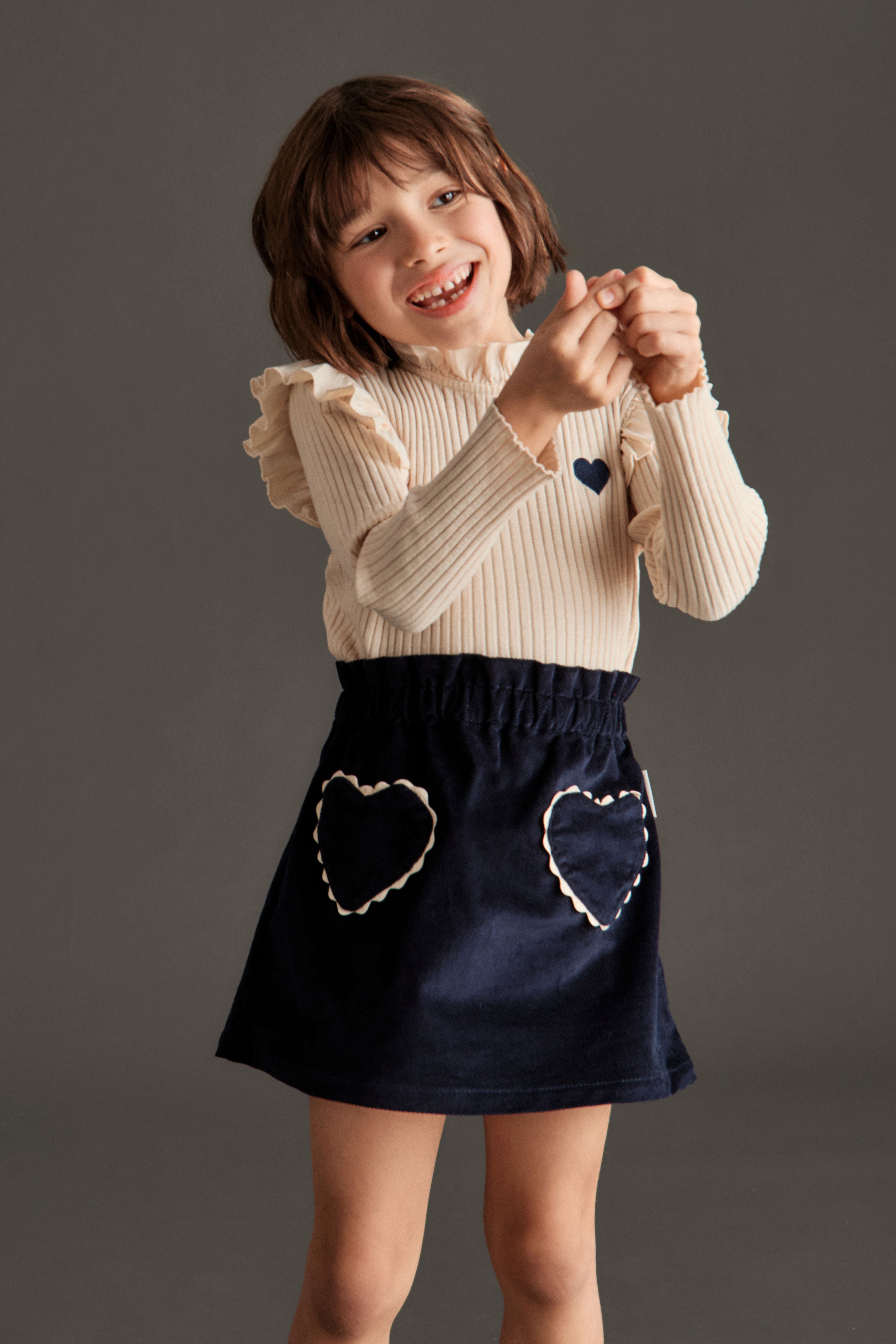 Clotilde Velvet Skirt - Blue