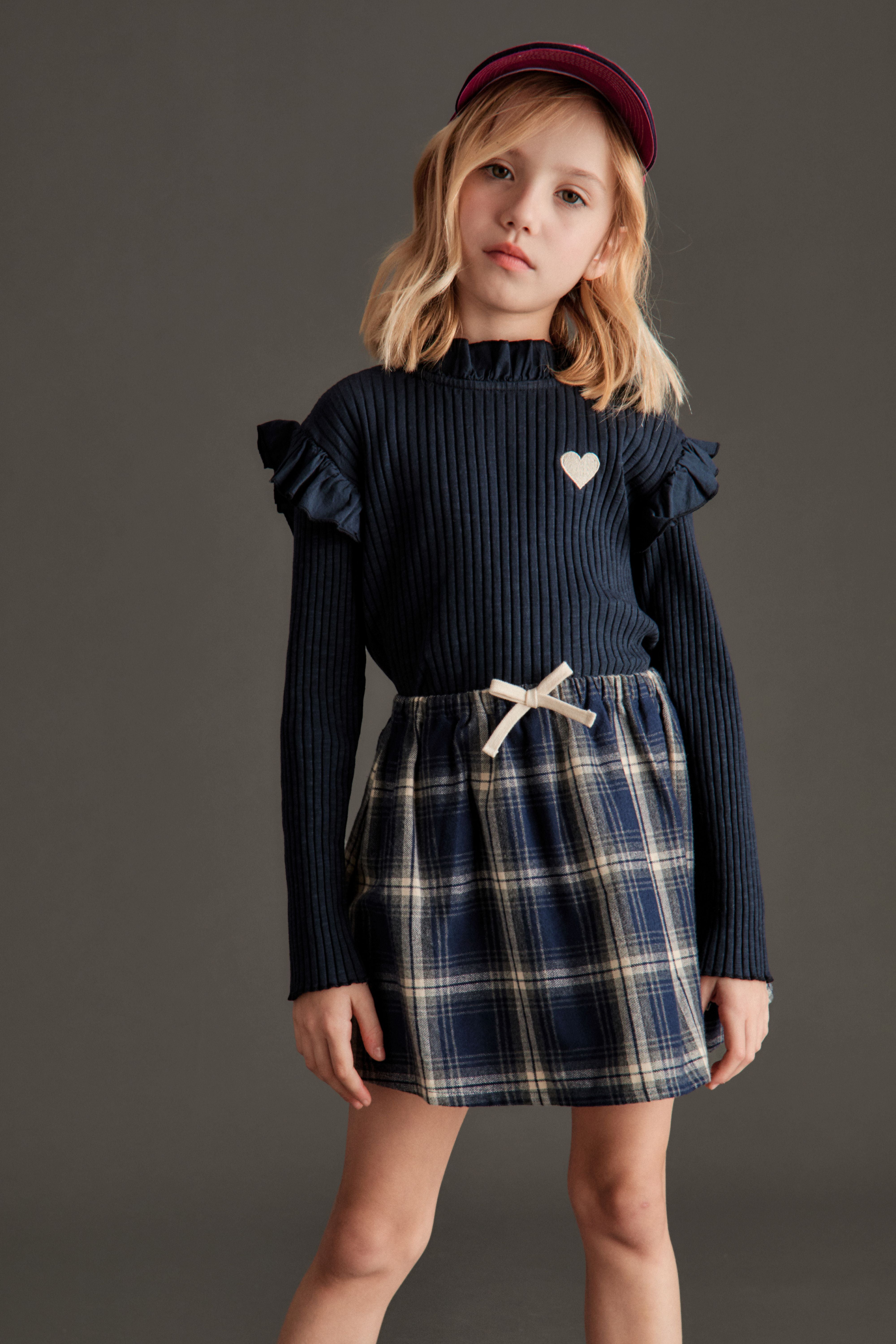 Lorena Tartan Mini Skirt - Dark Blue