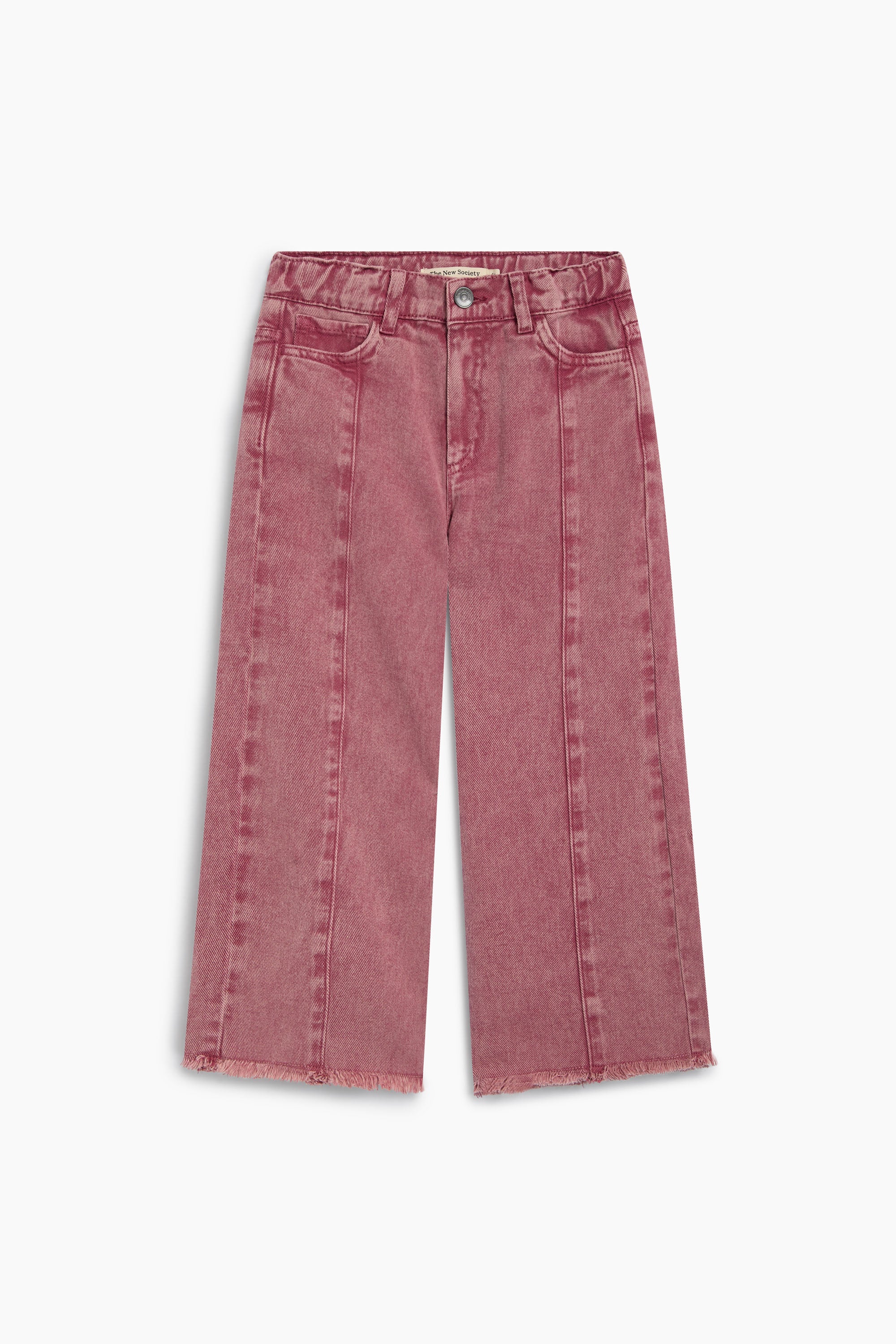 TNS Denim Wide Leg Trouser - Rumba Red