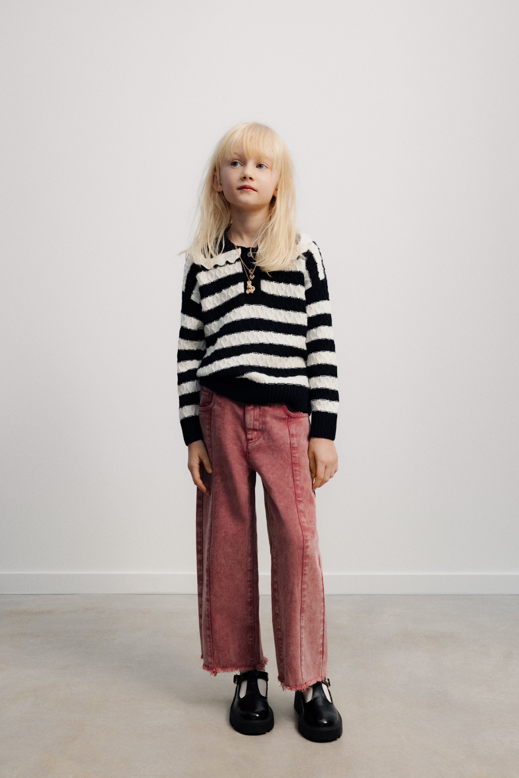 TNS Denim Wide Leg Trouser - Rumba Red