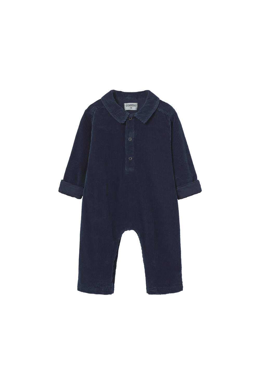Denim Corduroy Baby Jumpsuit - Navy