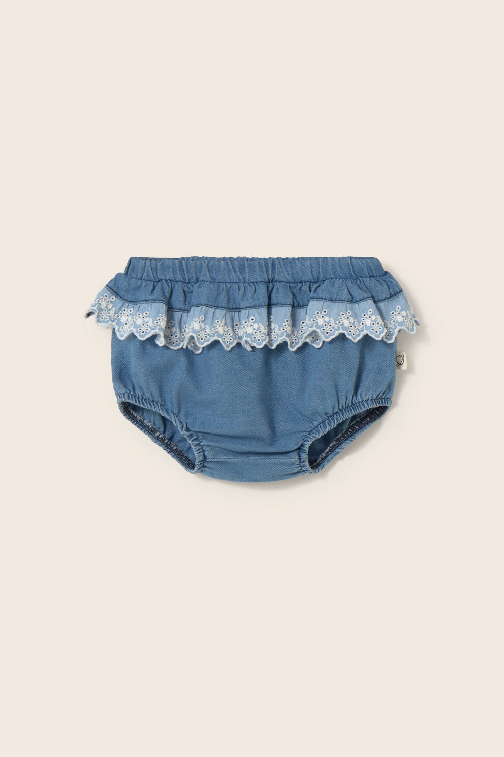 Tulip Chambray Denim Baby Bloomers - Blue