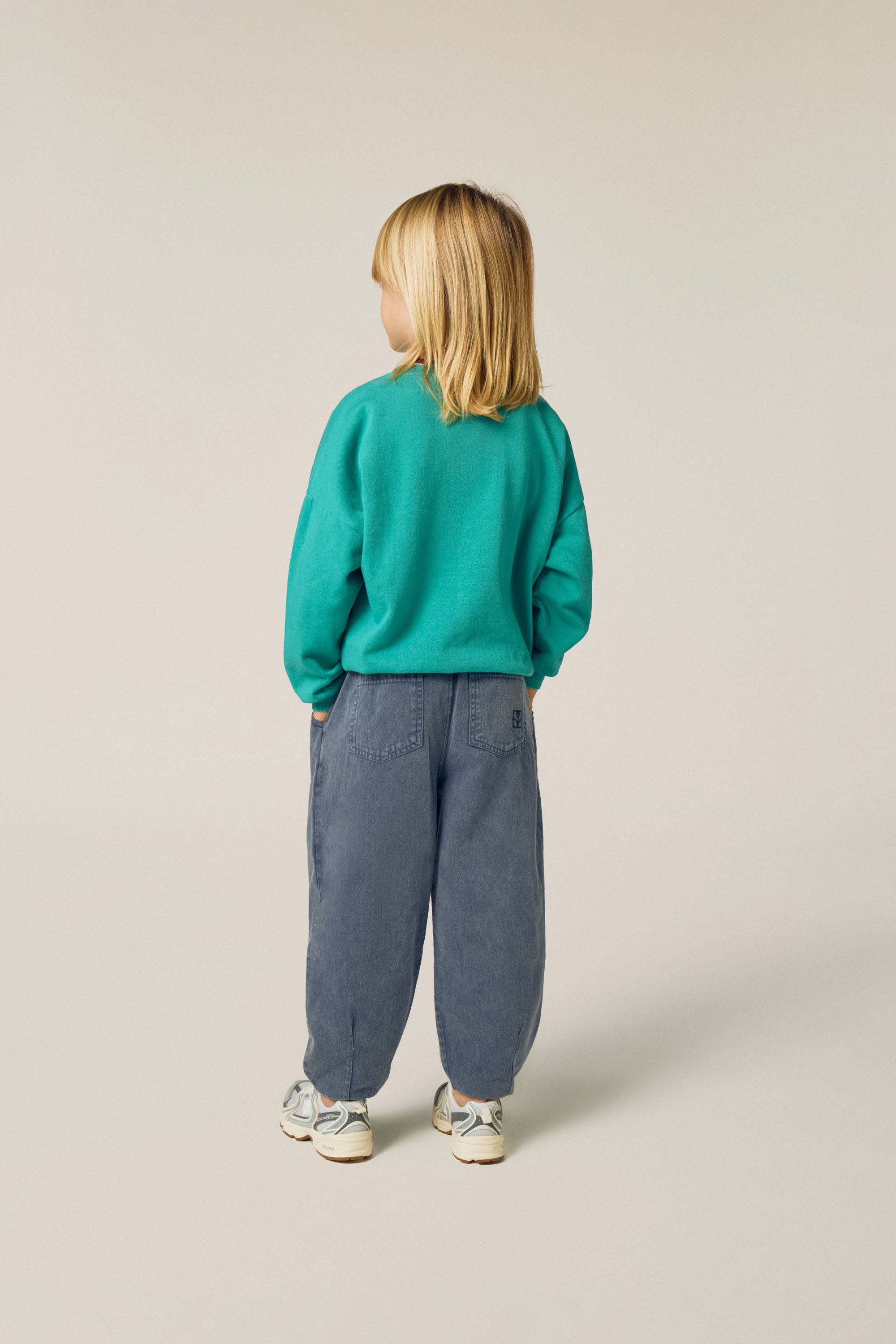 Blue Washed Trousers - Blue