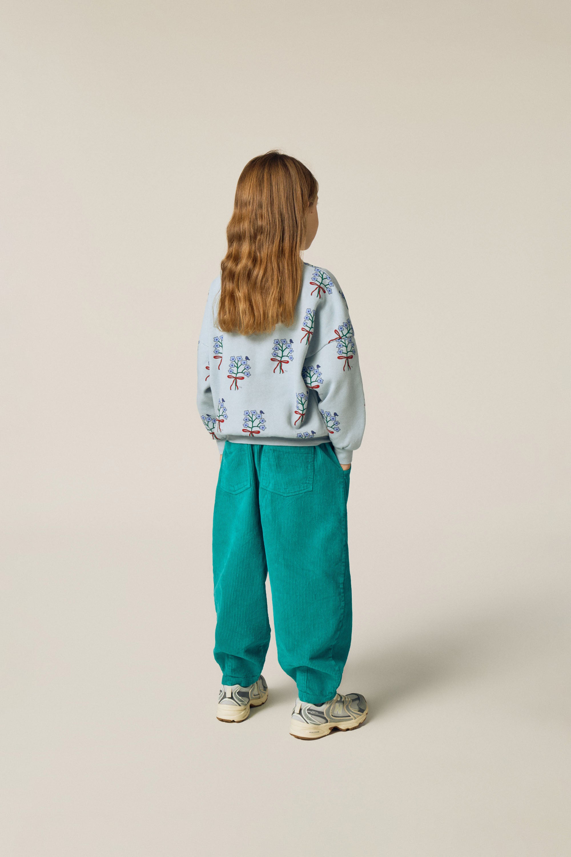 Bouquets Sweatshirt - Light Blue