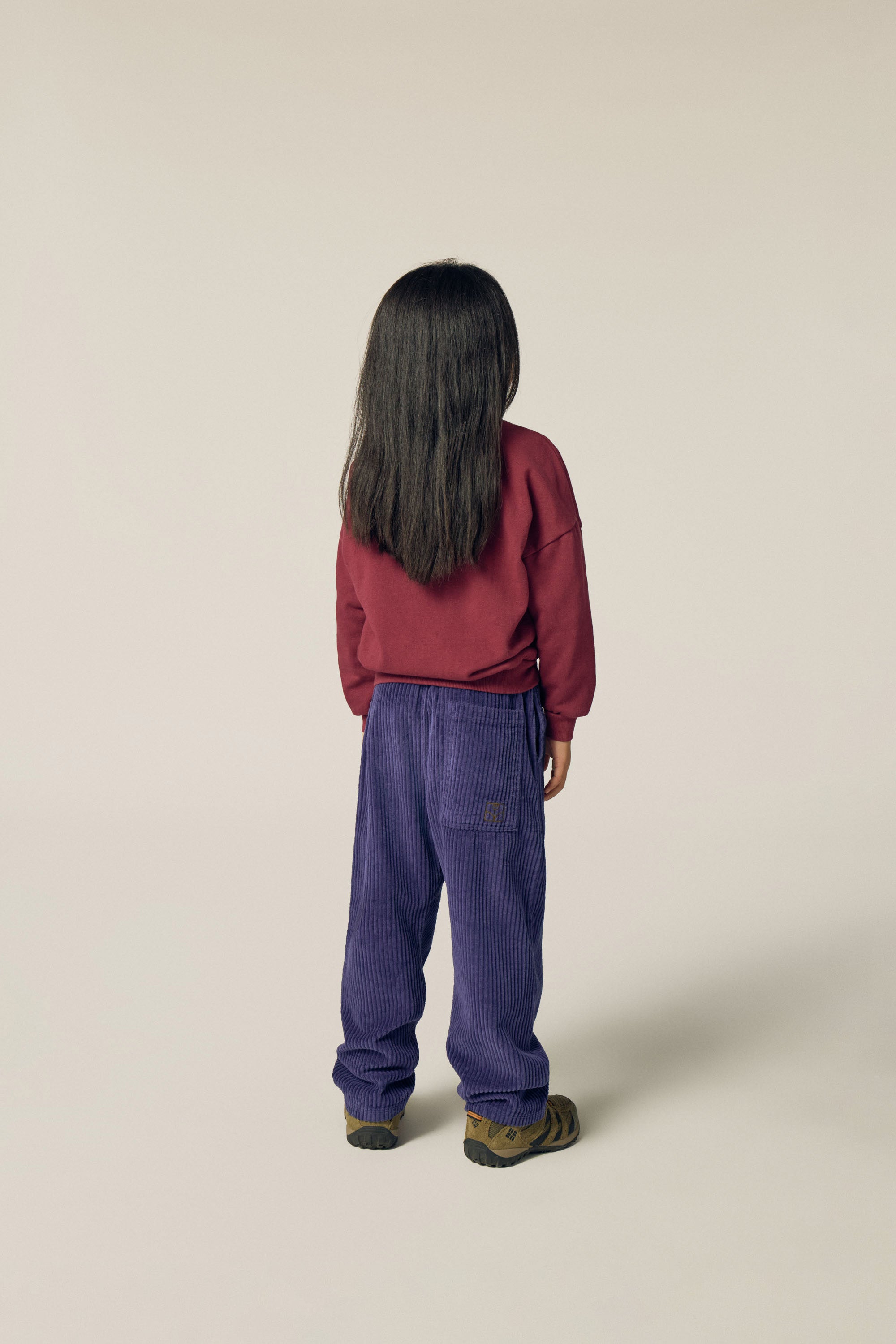 Big Blue Daisy Sweatshirt - Burgundy
