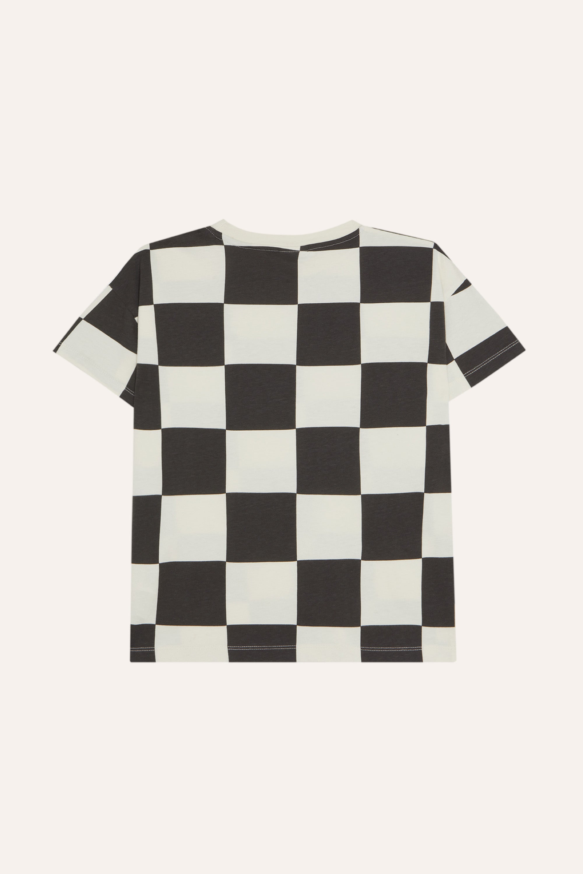 Checked T-Shirt - Ecru